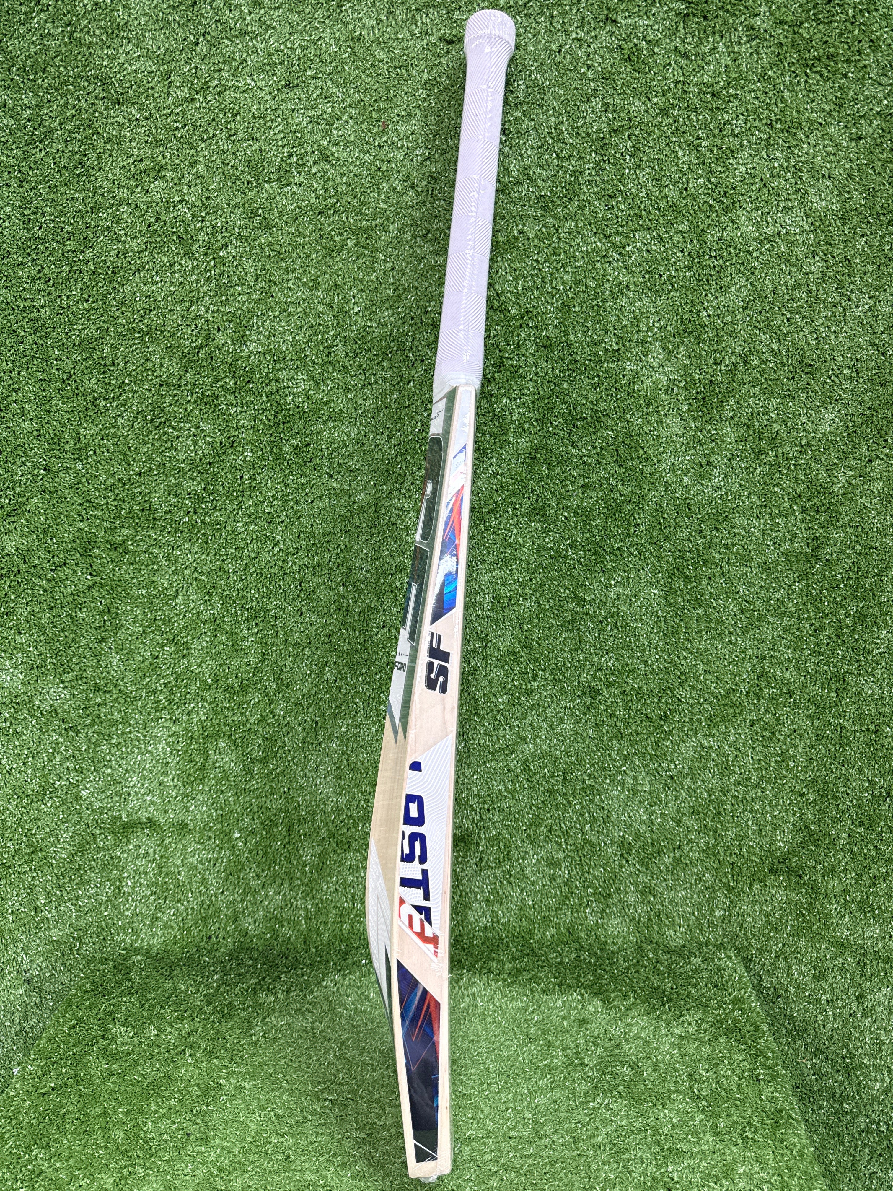 SF Blaster 8000 English Willow Cricket Bat Silver by SF - back view - TopCricketStore