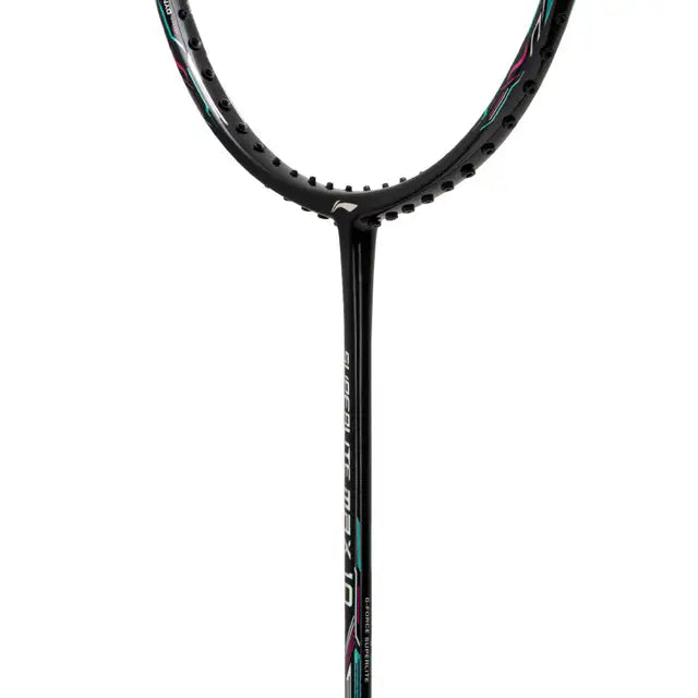 Li-Ning G-Force Superlite Max 10 Black / Silver / Cyan Badminton Racket Prestrung - Made in China