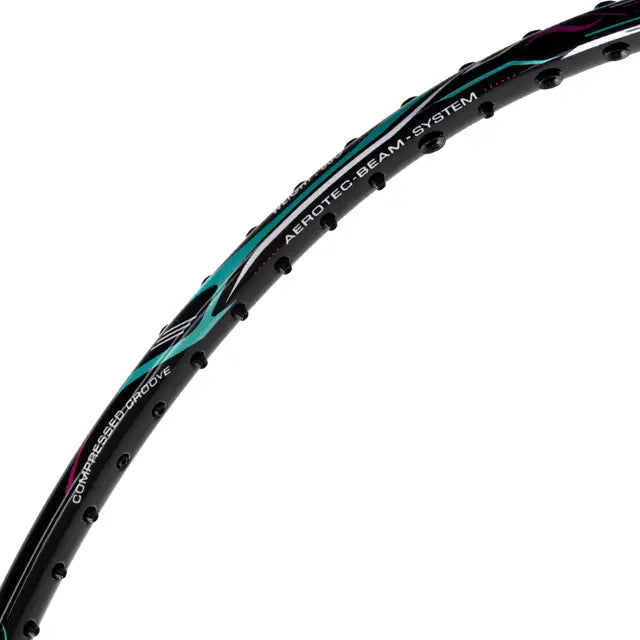 Li-Ning G-Force Superlite Max 10 Black / Silver / Cyan Badminton Racket Prestrung - Made in China