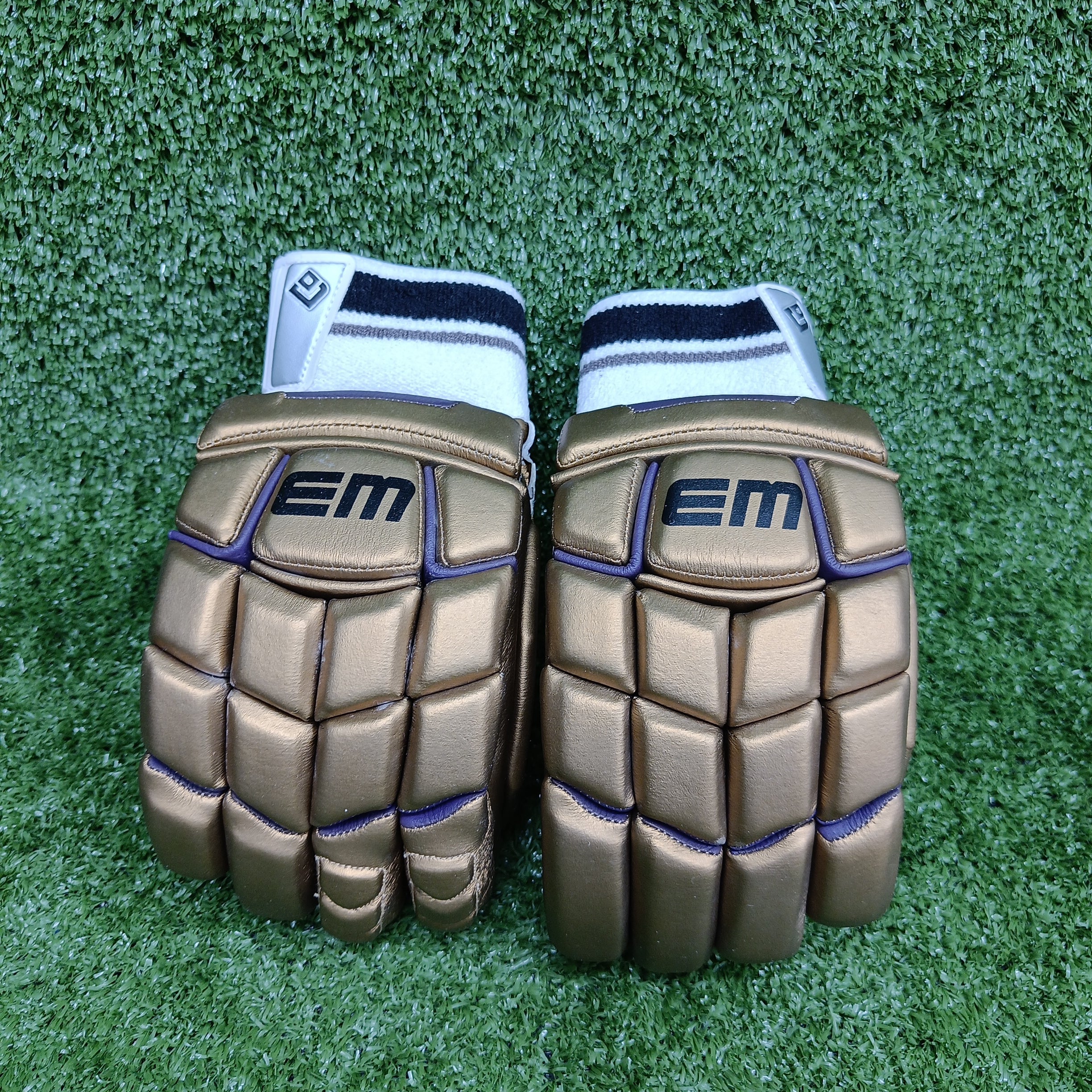 EM GT 1.0 Gold Adult Cricket Batting Gloves