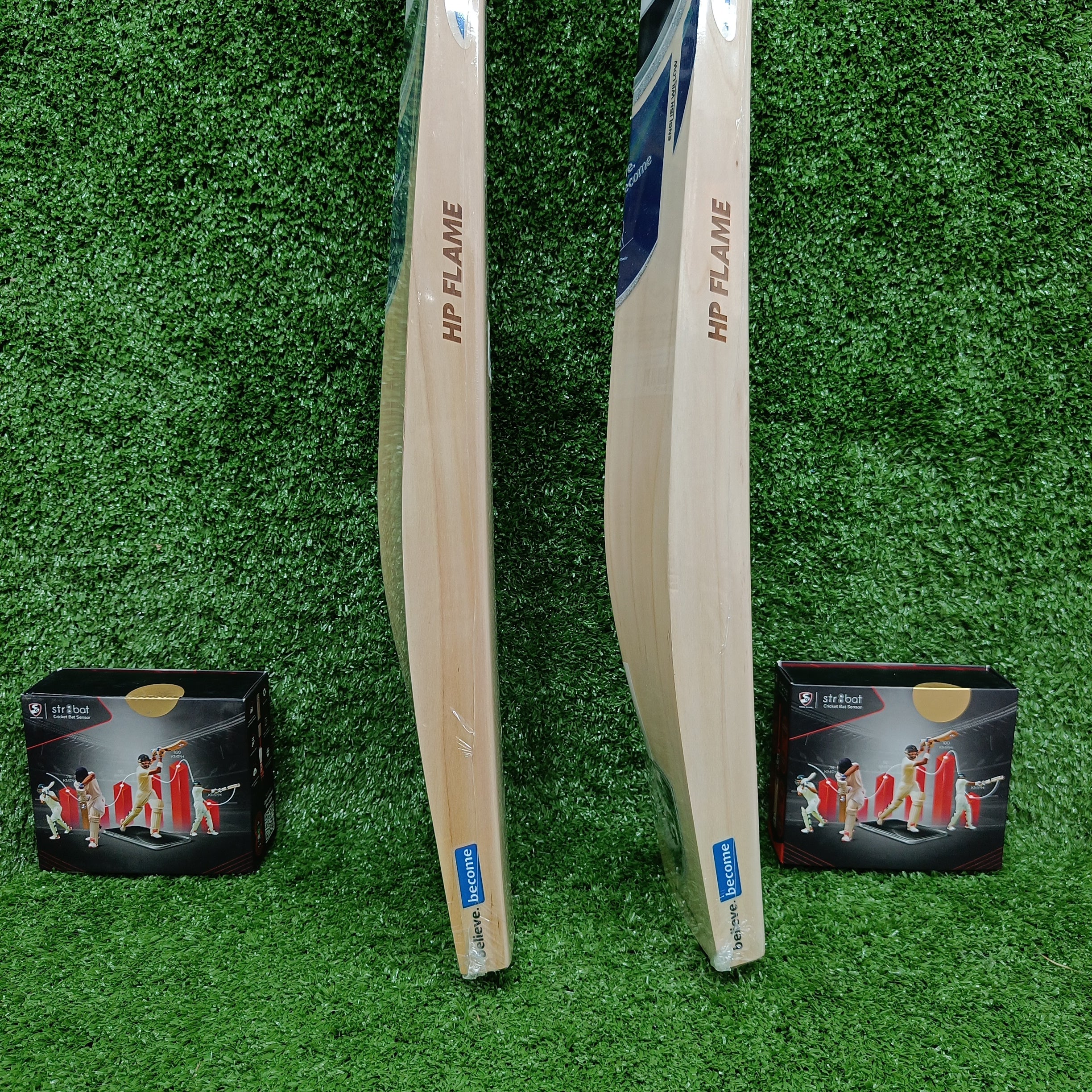 SG HP Flame English Willow Cricket Bat (With SG|Str8bat Sensor) 4