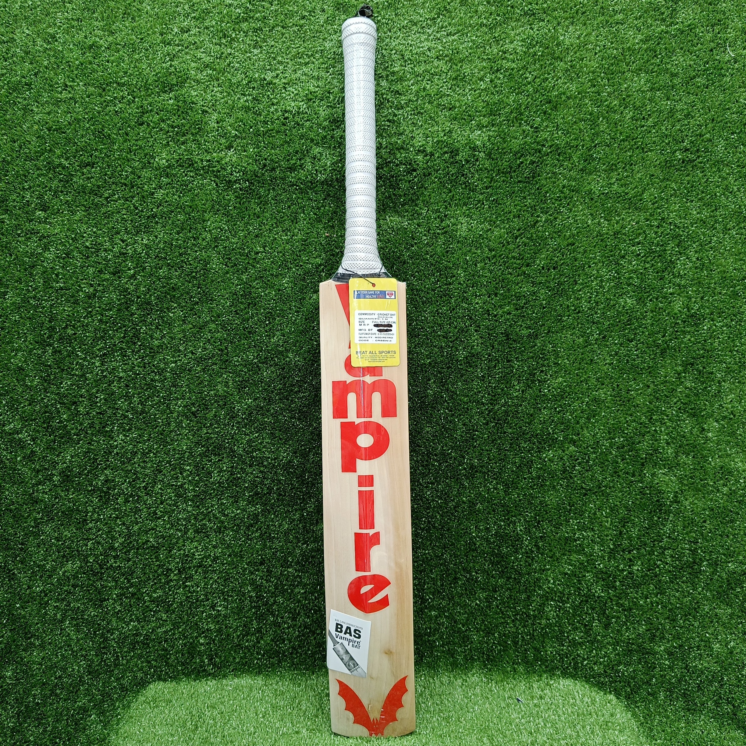 BAS MSD Retro Red English Willow Cricket Bat