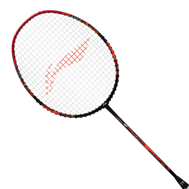 Li-Ning Air Force 77 G3 Badminton Racket Prestrung (Black/Red/Orange)  - Made in China
