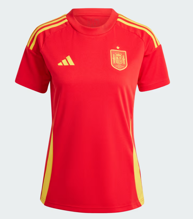 Adidas Spain 24 Home Football Authentic Fan Jersey Red / Yellow