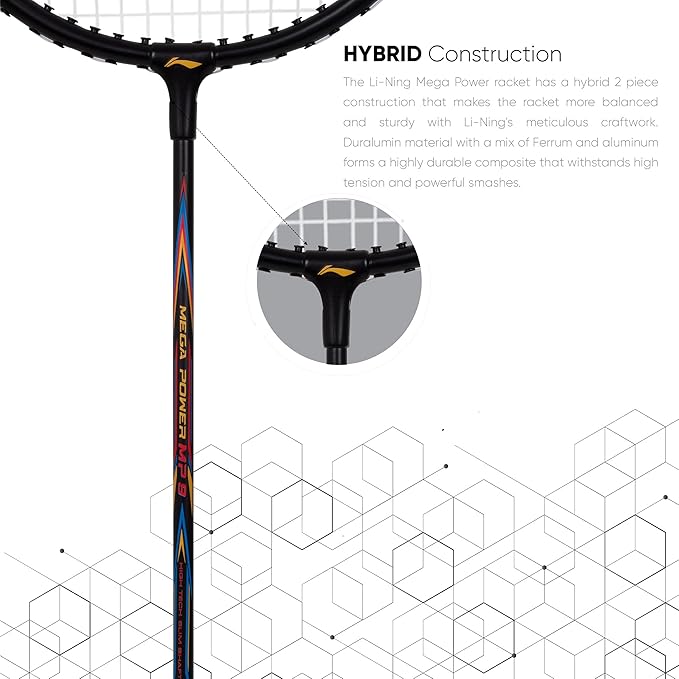 Li-Ning Mega Power 9 Badminton Racket Prestrung - Made in China