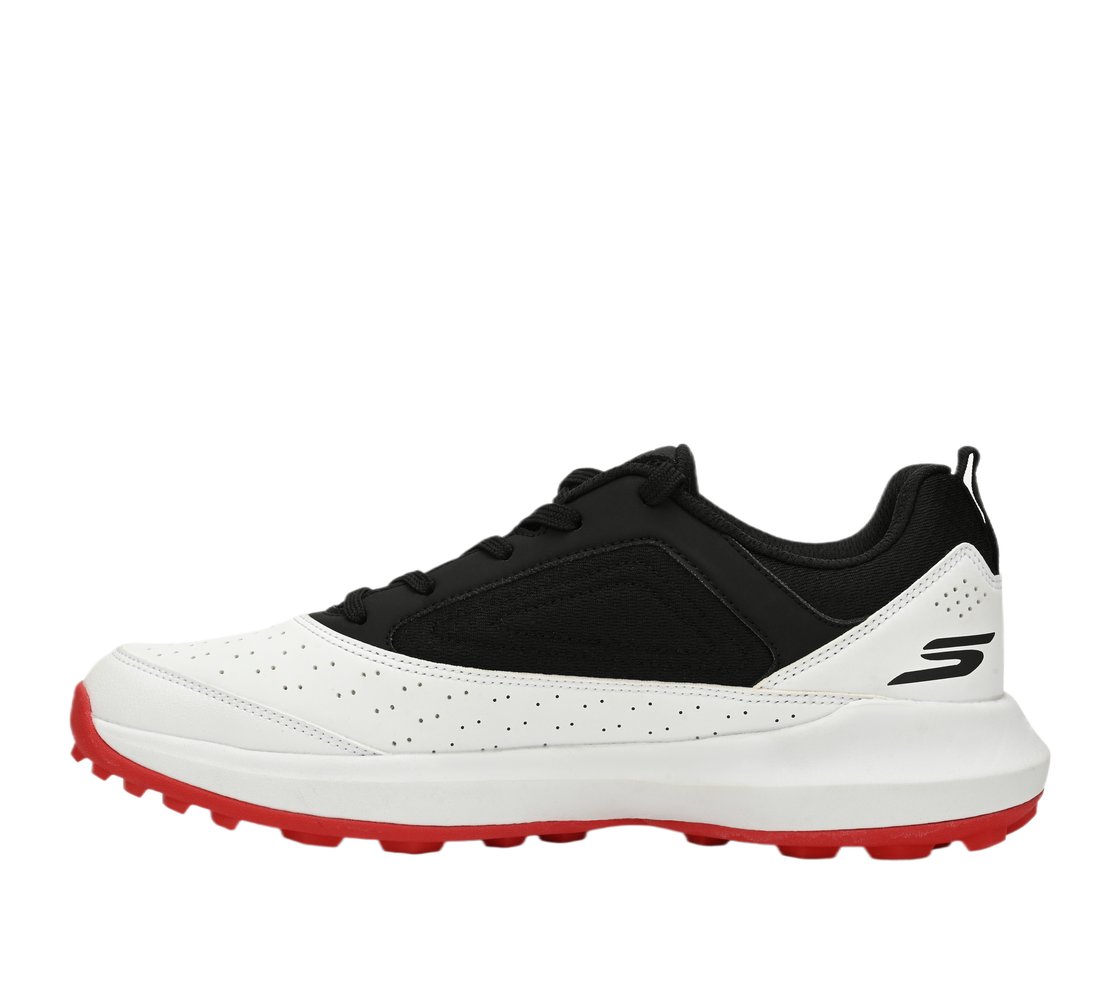 Skechers Cricket Turf Shoes - Rubber Spikes - White/Black/Red by Skechers - inner side view - TopCricketStore