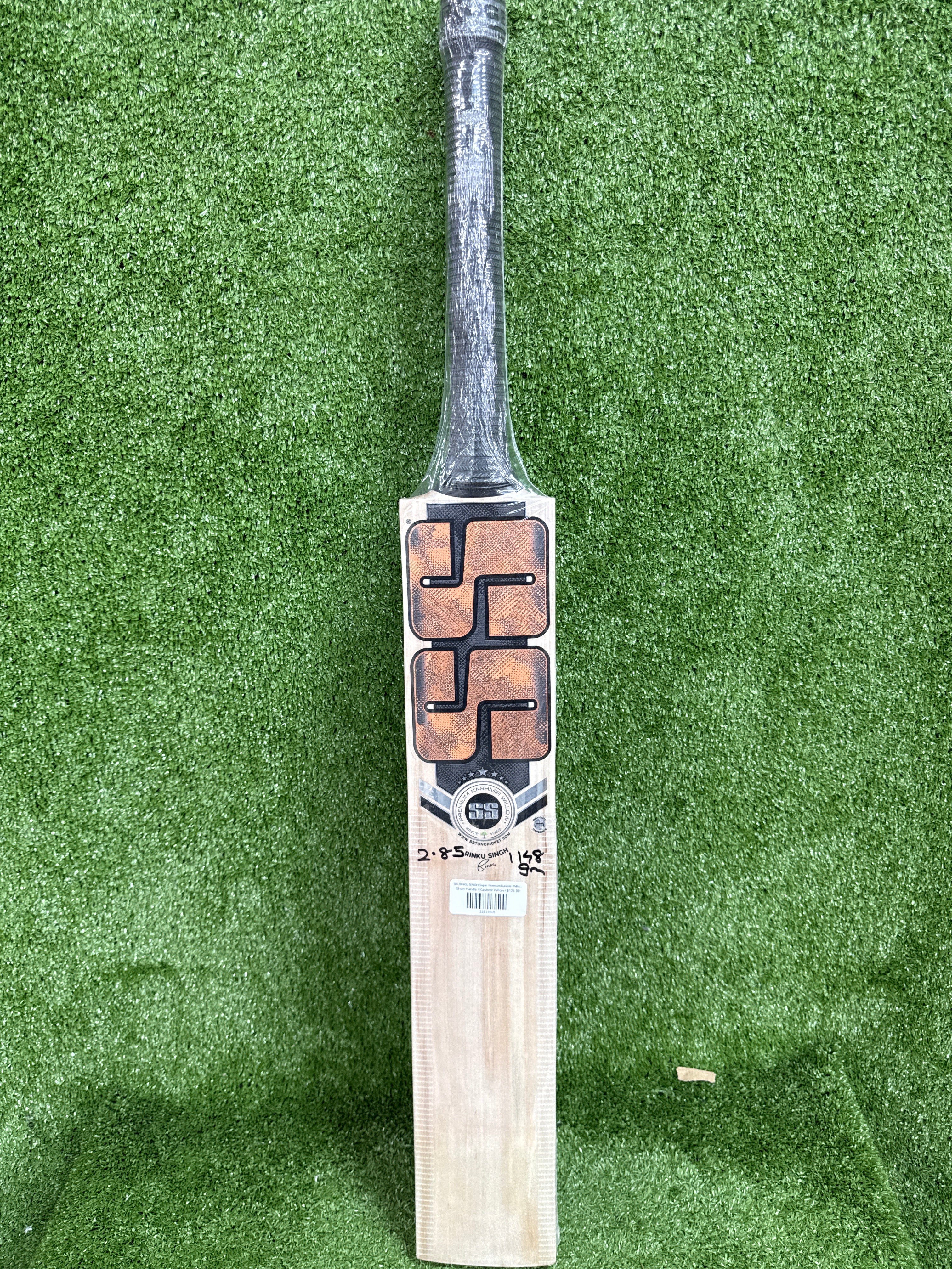 SS RINKU SINGH Super Premium Kashmir Willow Cricket Bat (Bronze)