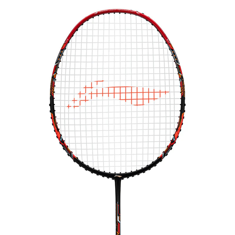 Li-Ning Air Force 77 G3 Badminton Racket Prestrung (Black/Red/Orange)  - Made in China