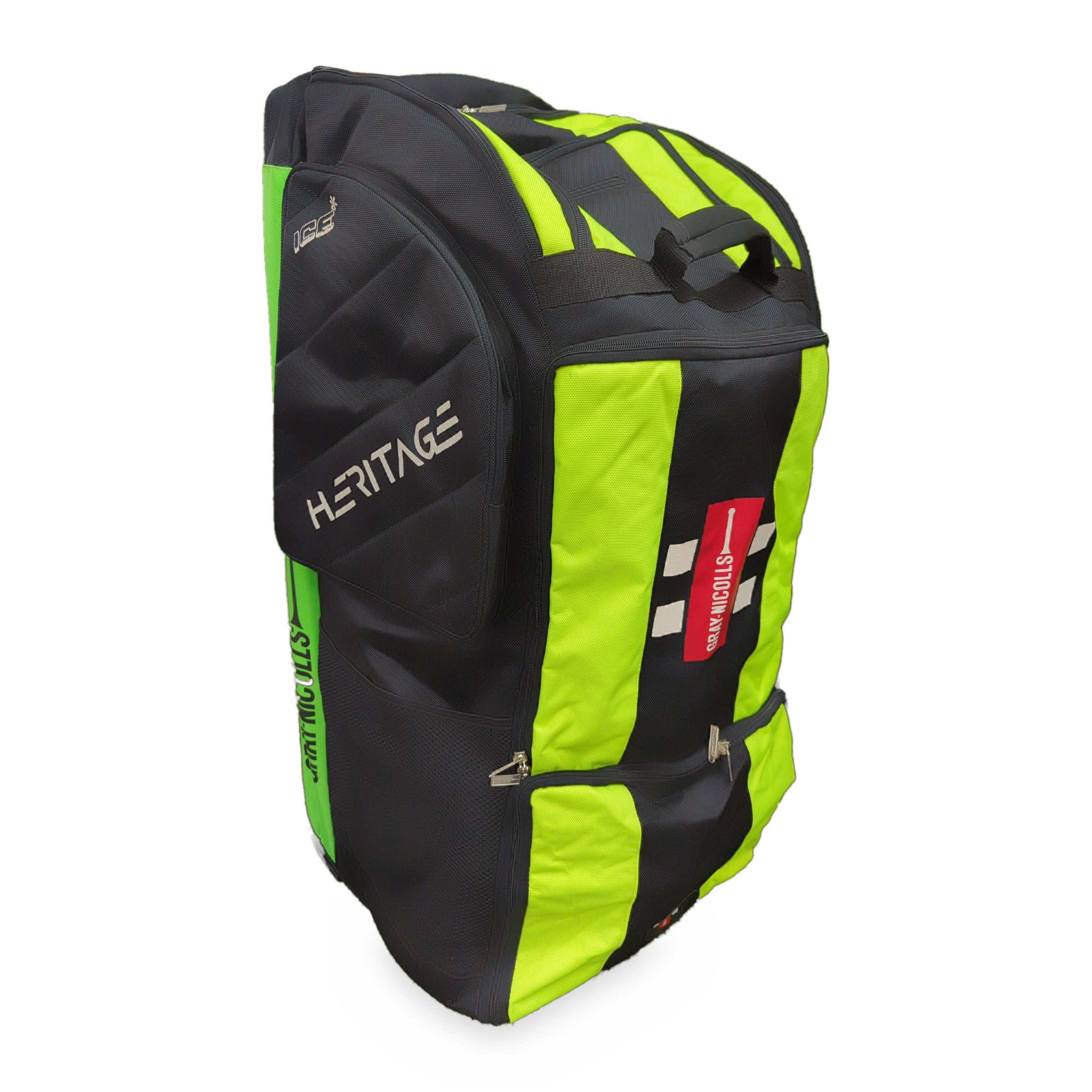 Gray-Nicolls Heritage Duffle Wheelie Cricket Kit Bag - Lime GN