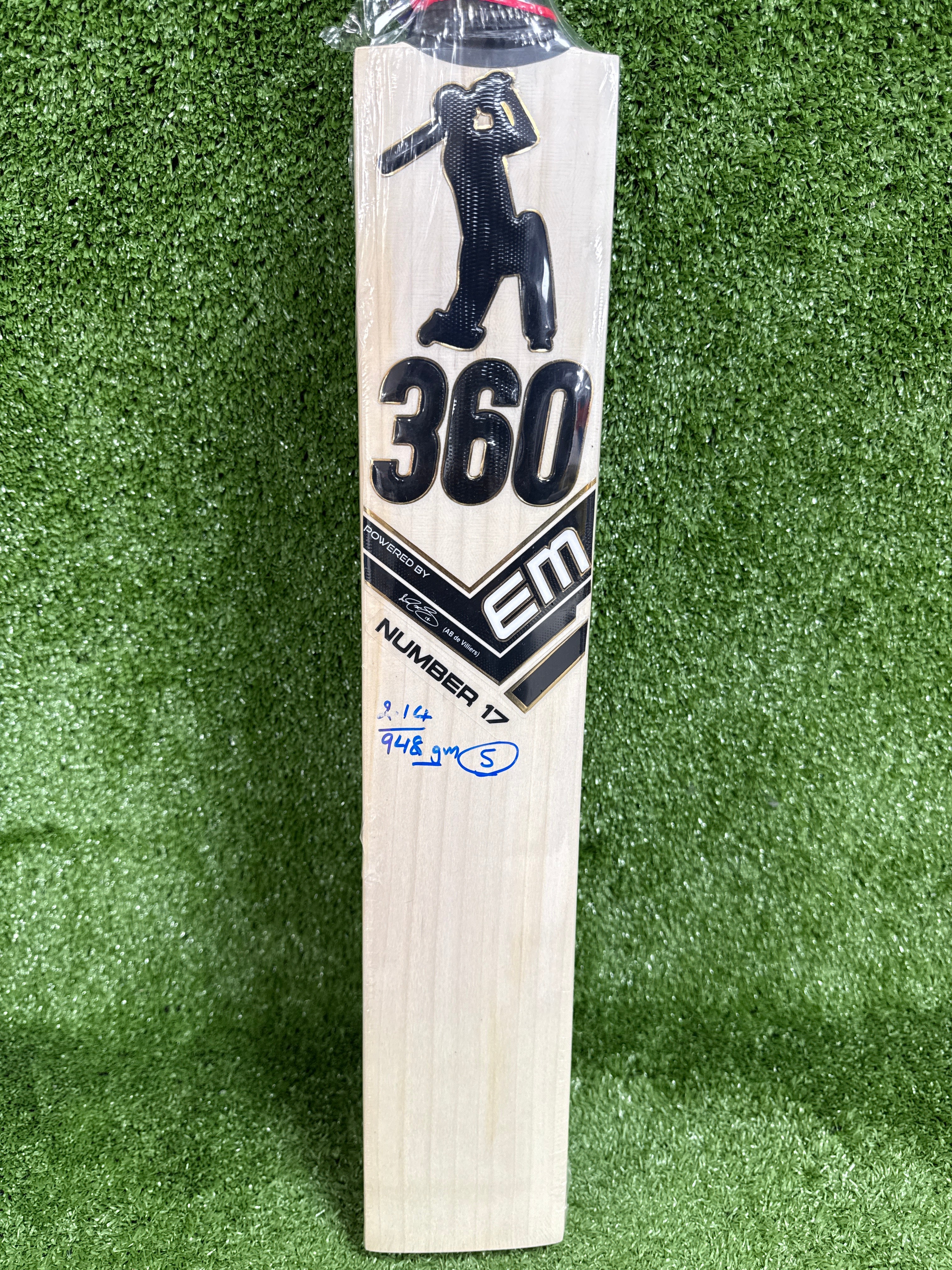 EM 360 No. 17 AB de Villiers English Willow Cricket Bat