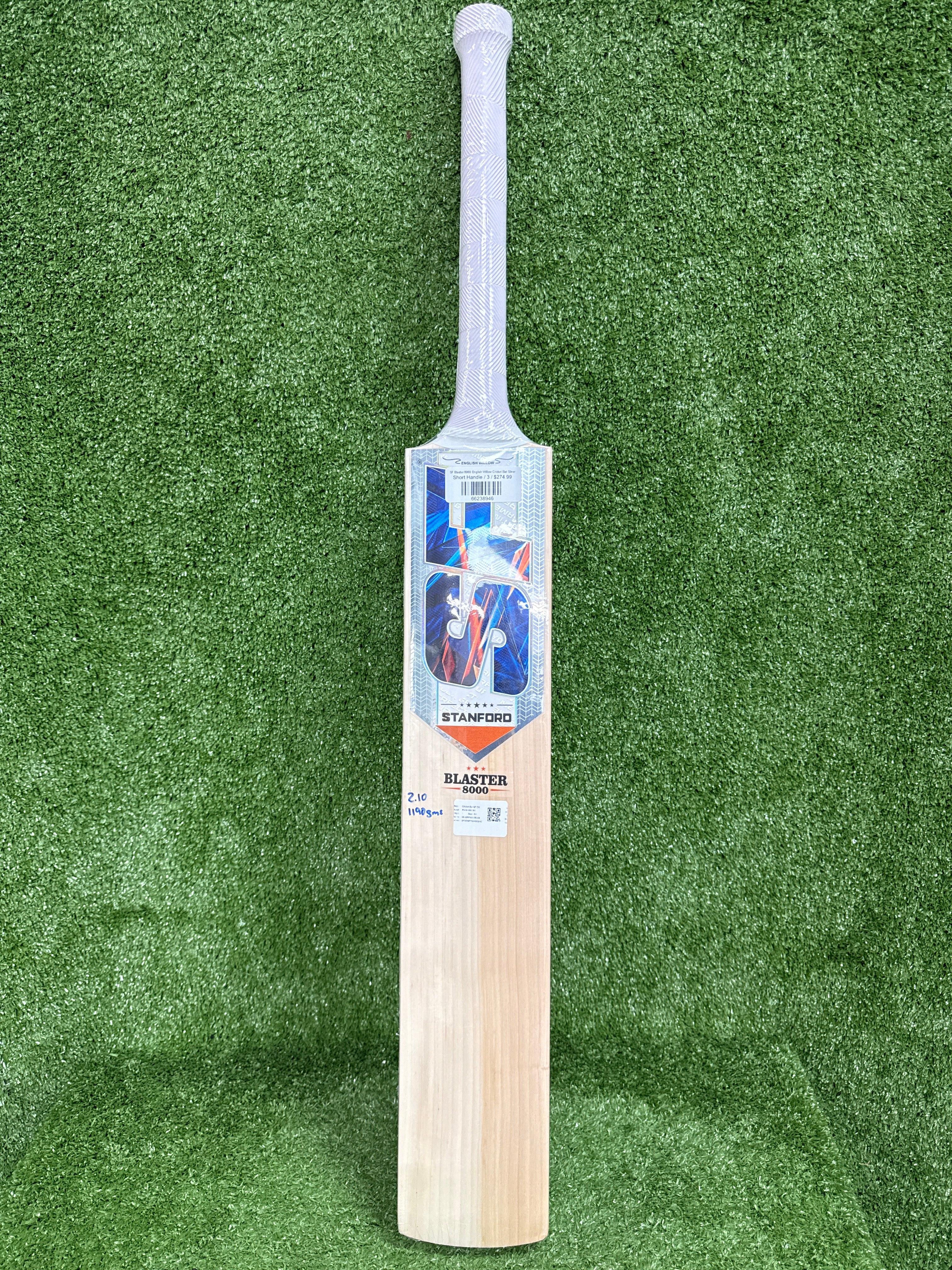 SF Blaster 8000 English Willow Cricket Bat Silver by SF - TopCricketStore