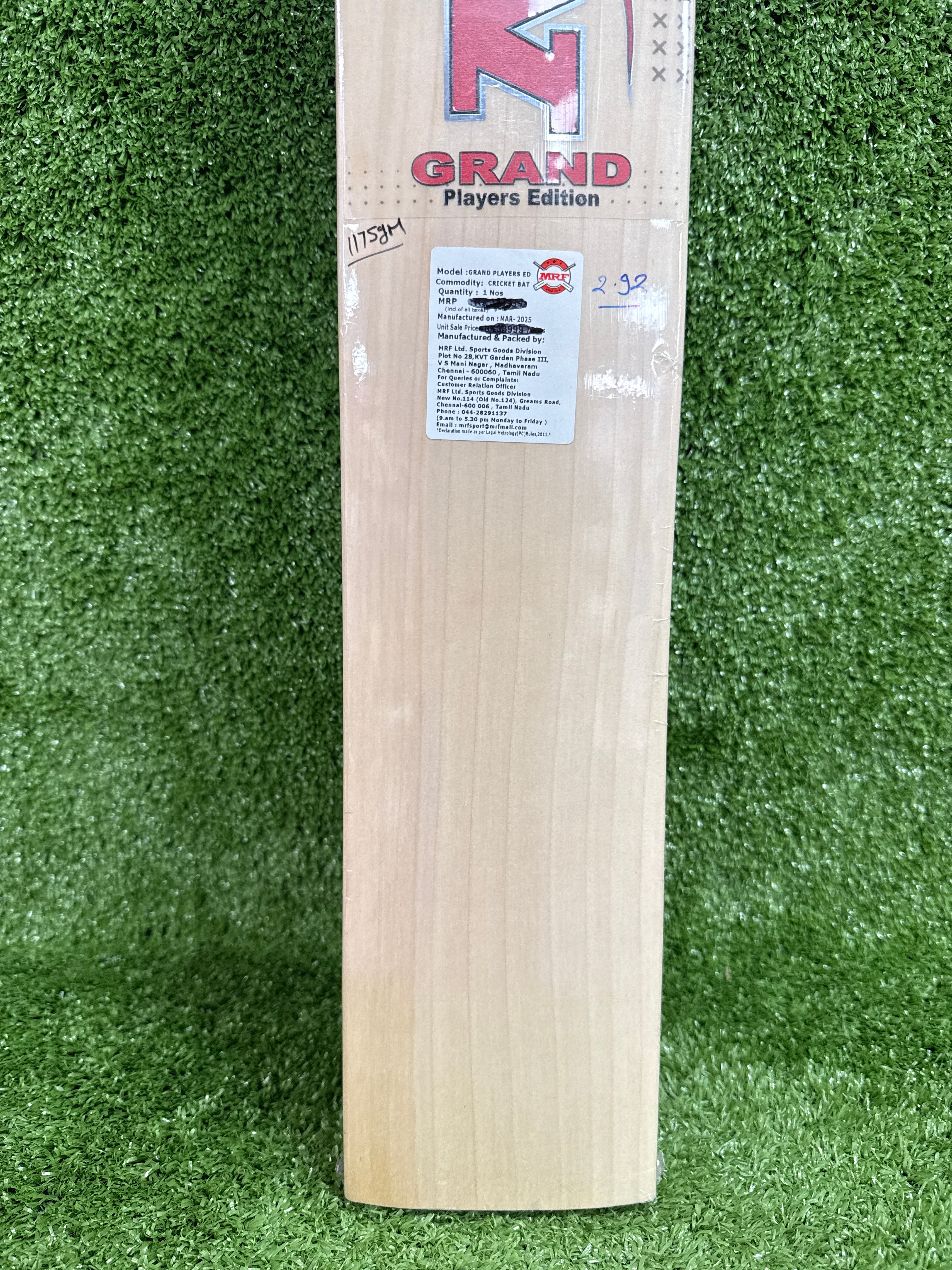 MRF Genius Grand Players Edition English Willow Cricket Bat