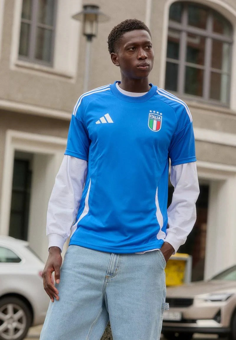 Adidas Italy 24 Authentic Home Football Authentic Fan Jersey Blue