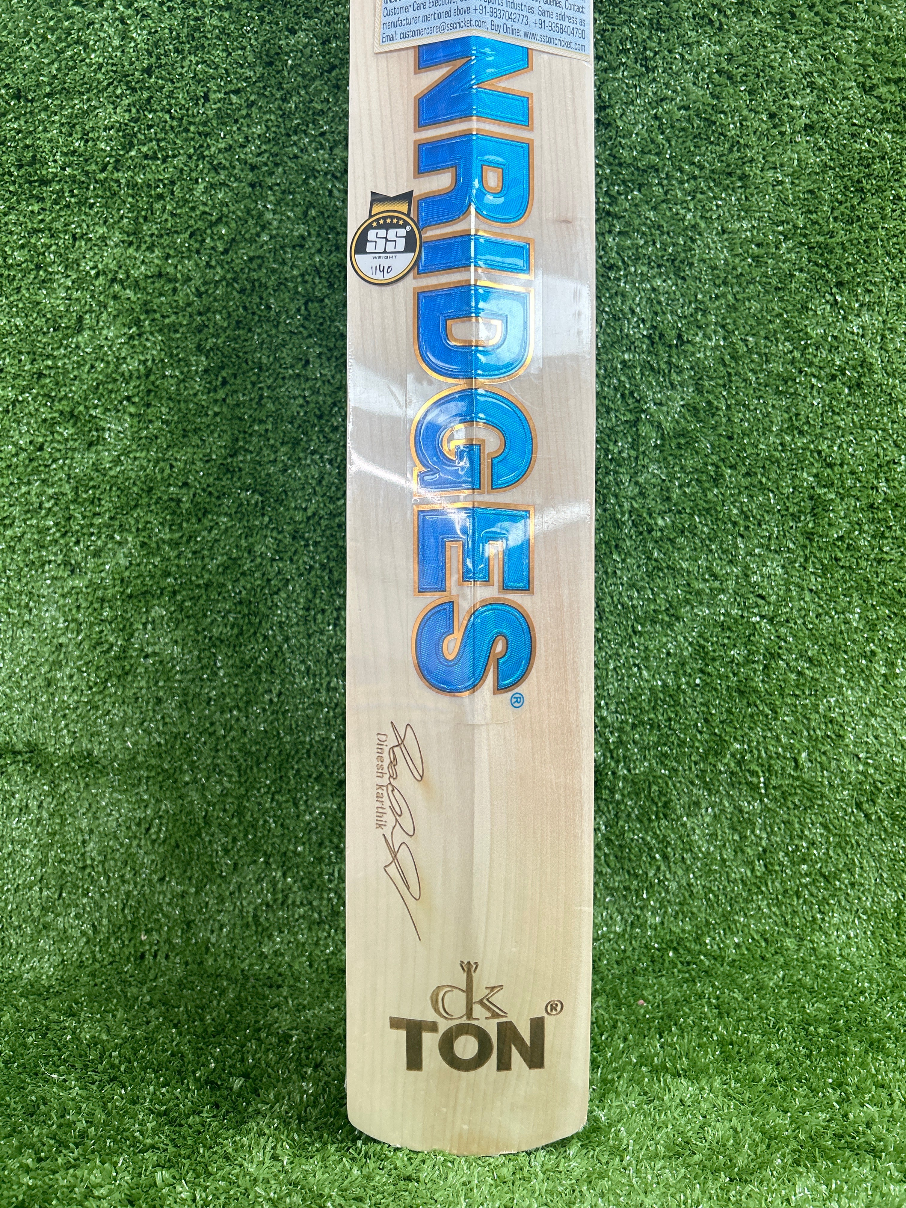 SS Vintage Finisher One (Dinesh Karthik) English Willow Cricket Bat Light Blue