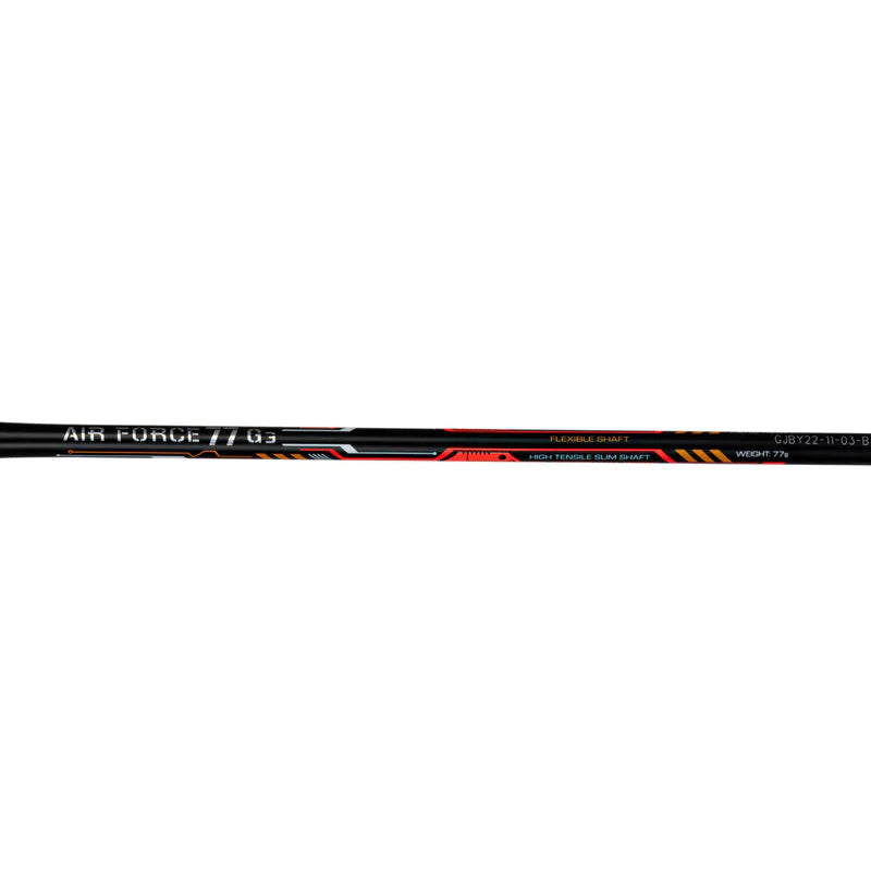 Li-Ning Air Force 77 G3 Badminton Racket Prestrung (Black/Red/Orange)  - Made in China