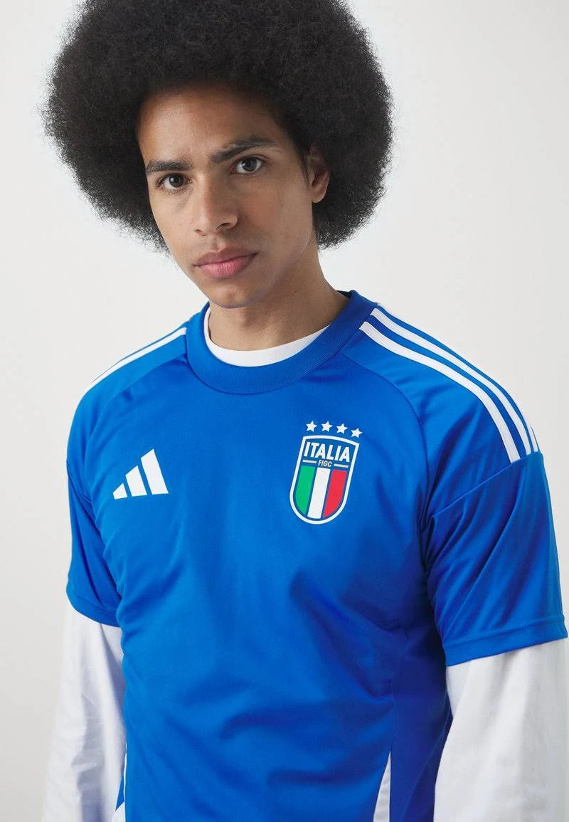 Adidas Italy 24 Authentic Home Football Authentic Fan Jersey Blue