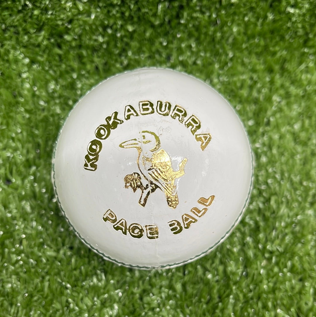 Kookaburra Pace White Cricket Leather Ball