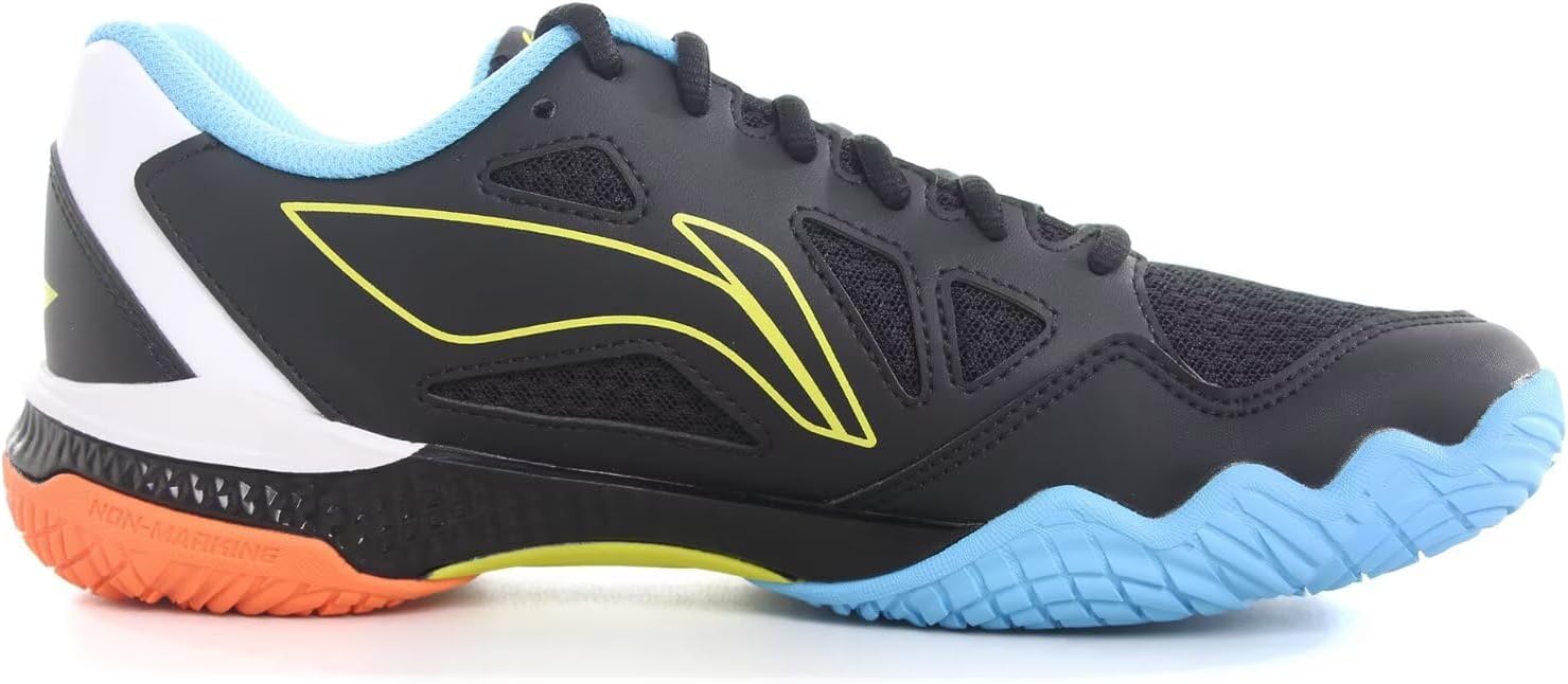 Close up of the LN Cloud midsole cushioning and ProbarLoc stability plate on the Li-Ning Halberd Strike court shoe.