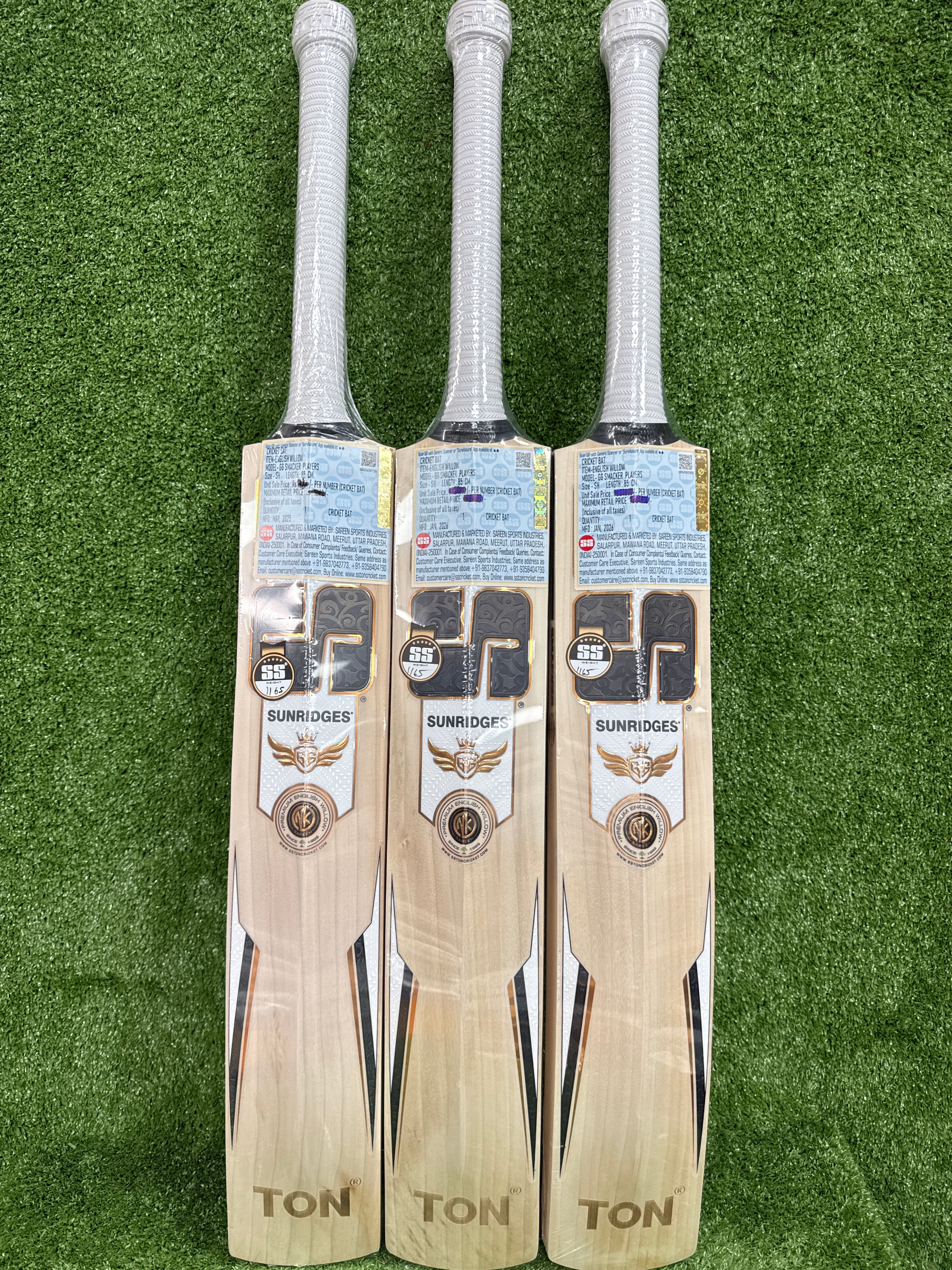 SS Core GG Smacker Players English Willow Cricket Bat by SS - close-up detail - TopCricketStore