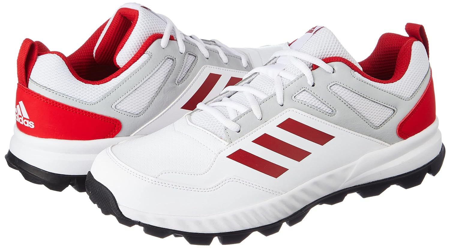 Adidas CriRise V2 White/Red Cricket Shoes