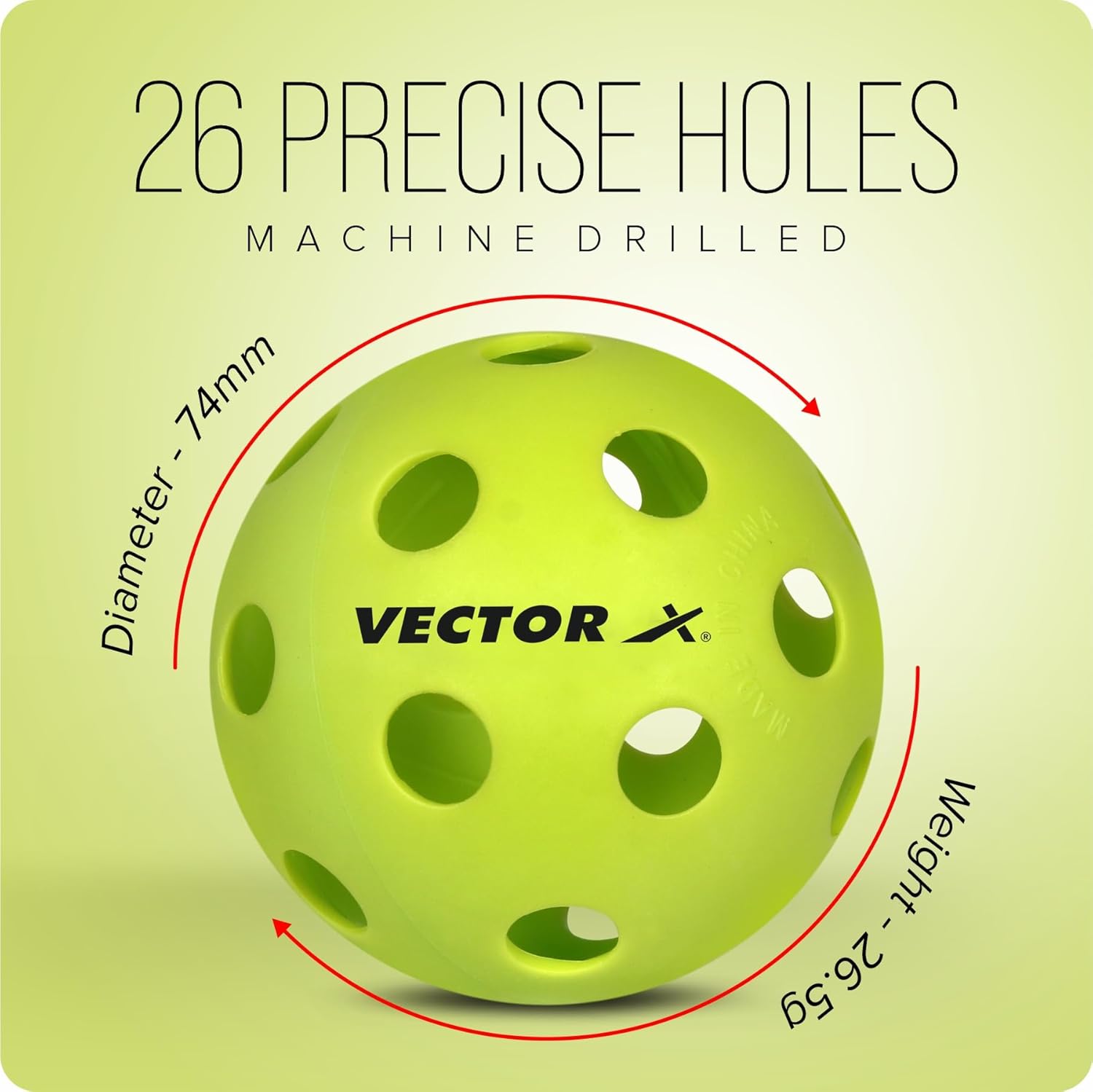 Vector X Pickleballs - Pack of 6