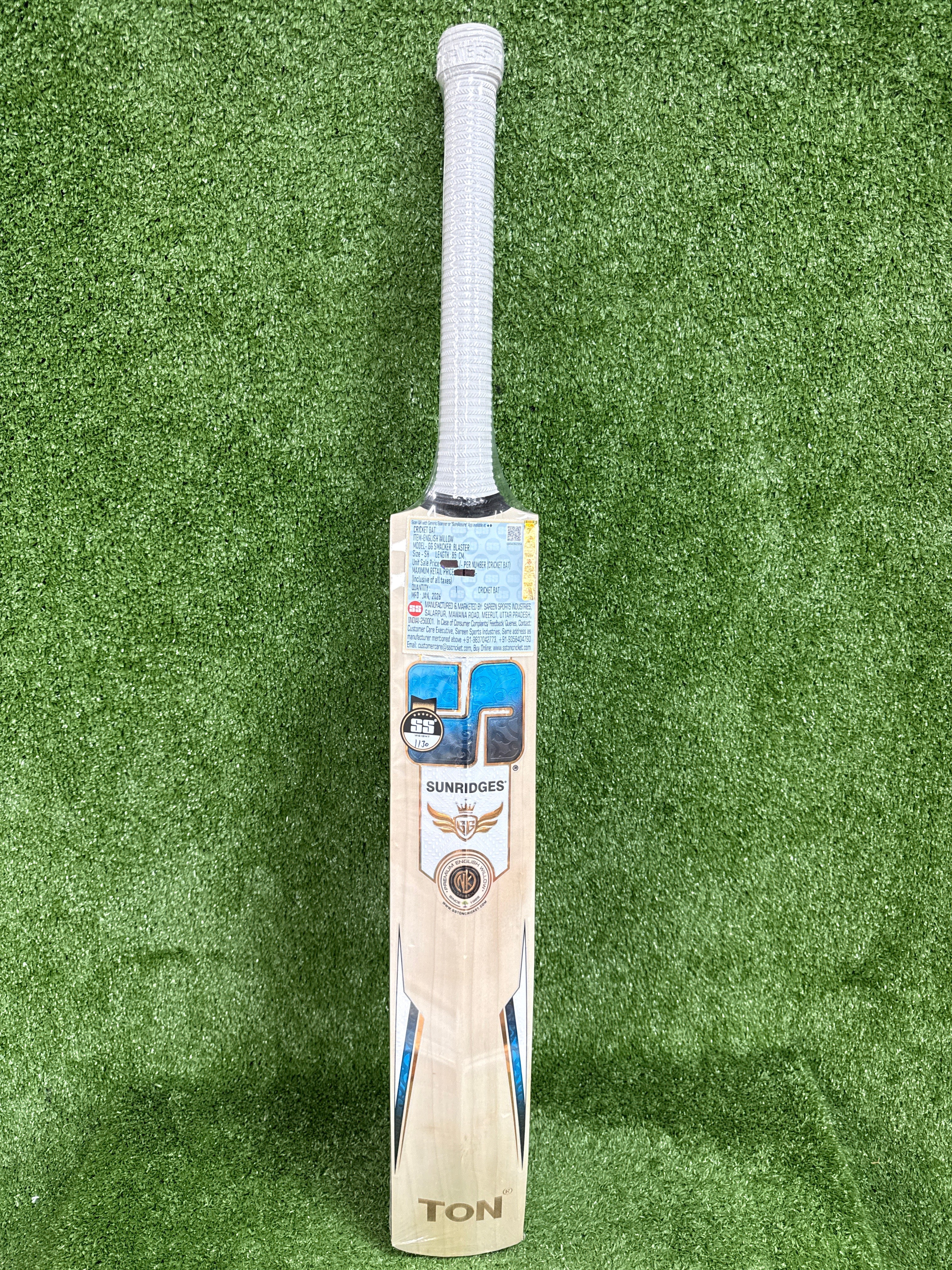 SS GG Smacker Blaster English Willow Cricket Bat Long Blade