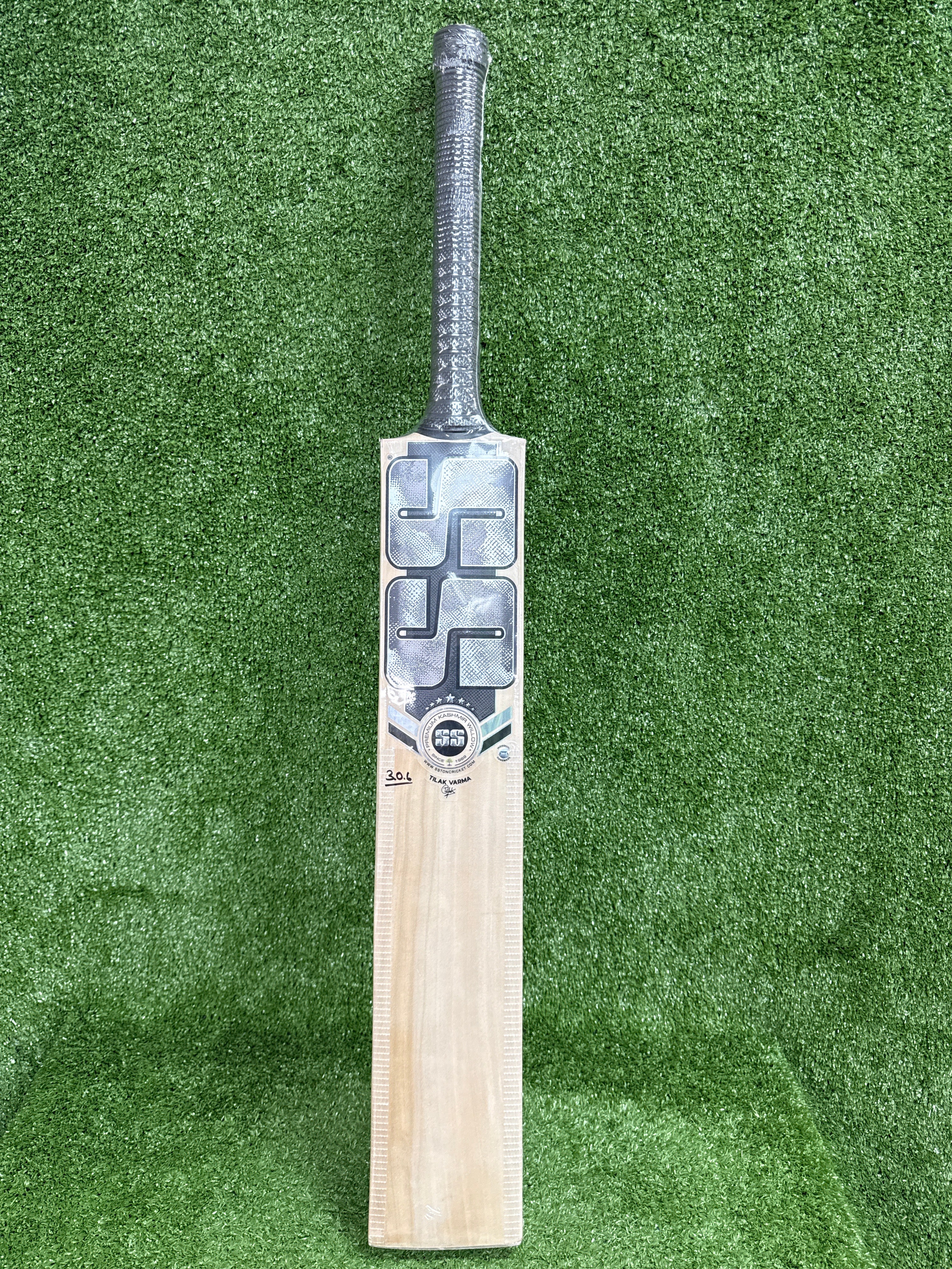 SS TILAK VERMA Super Premium Kashmir Willow Cricket Bat (Silver)