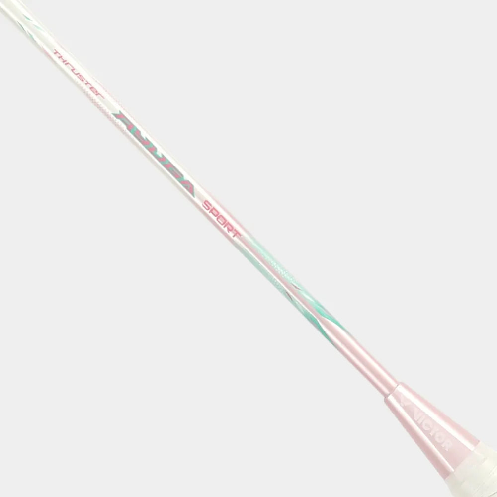 Side profile of the Victor Thruster Ryuga Sport I pink graphite shaft.
