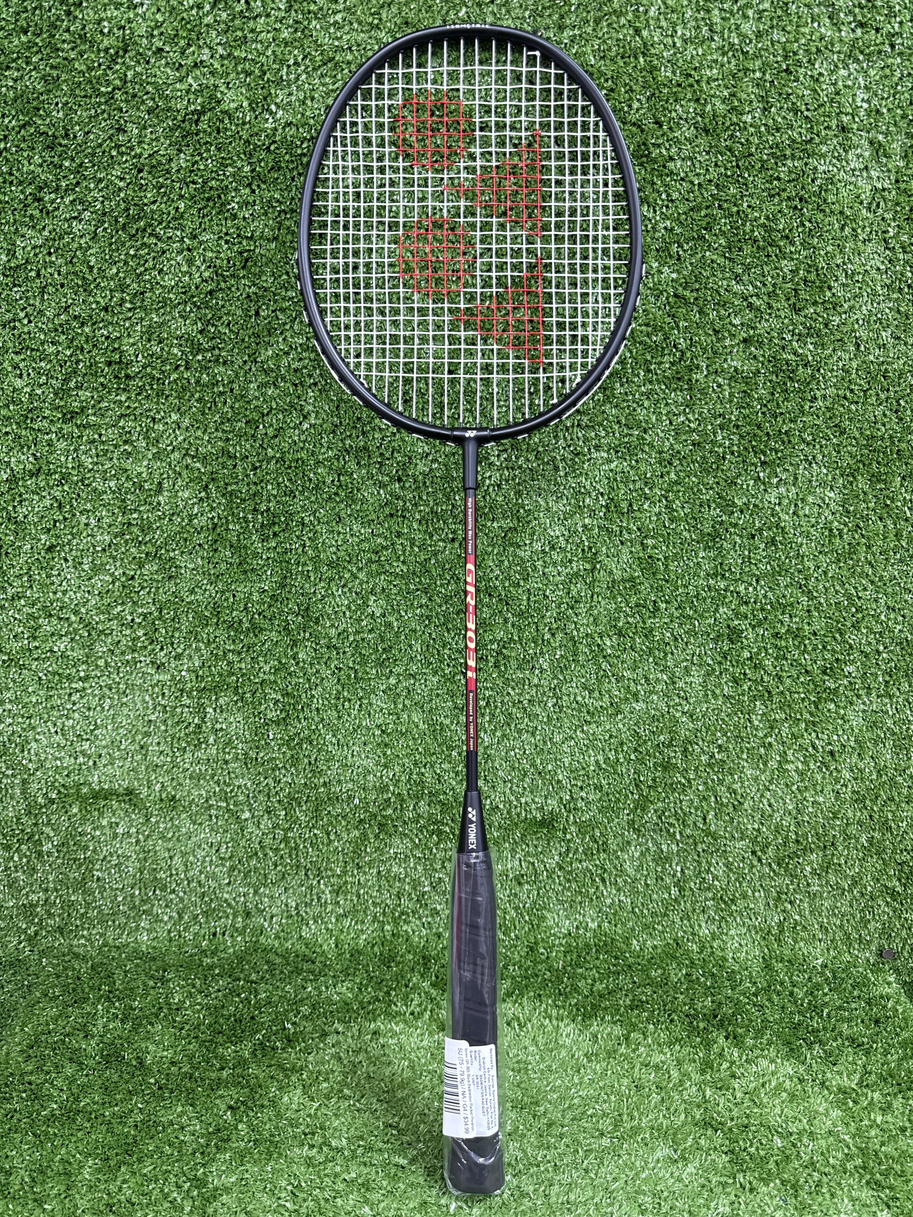 Yonex GR-303i Black Badminton Racket Prestrung - Made in India