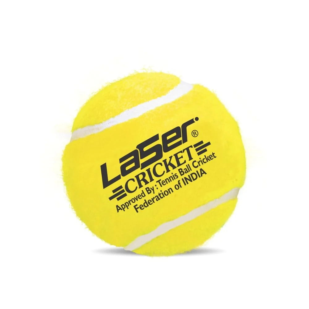 Laser Yellow Cricket Tennis Ball