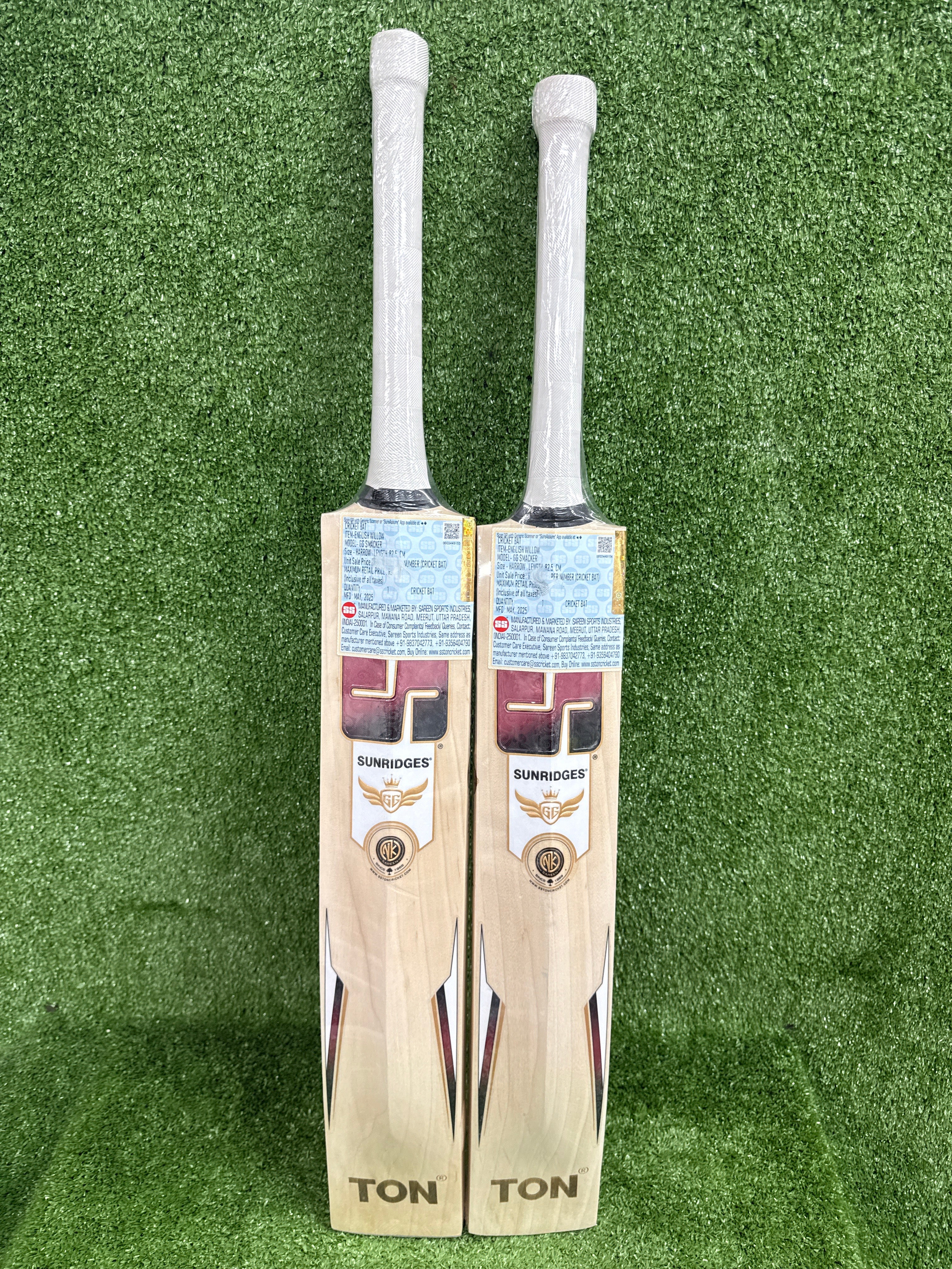 SS GG Smacker Youth Harrow English Willow Cricket Bat (Red Sticker)