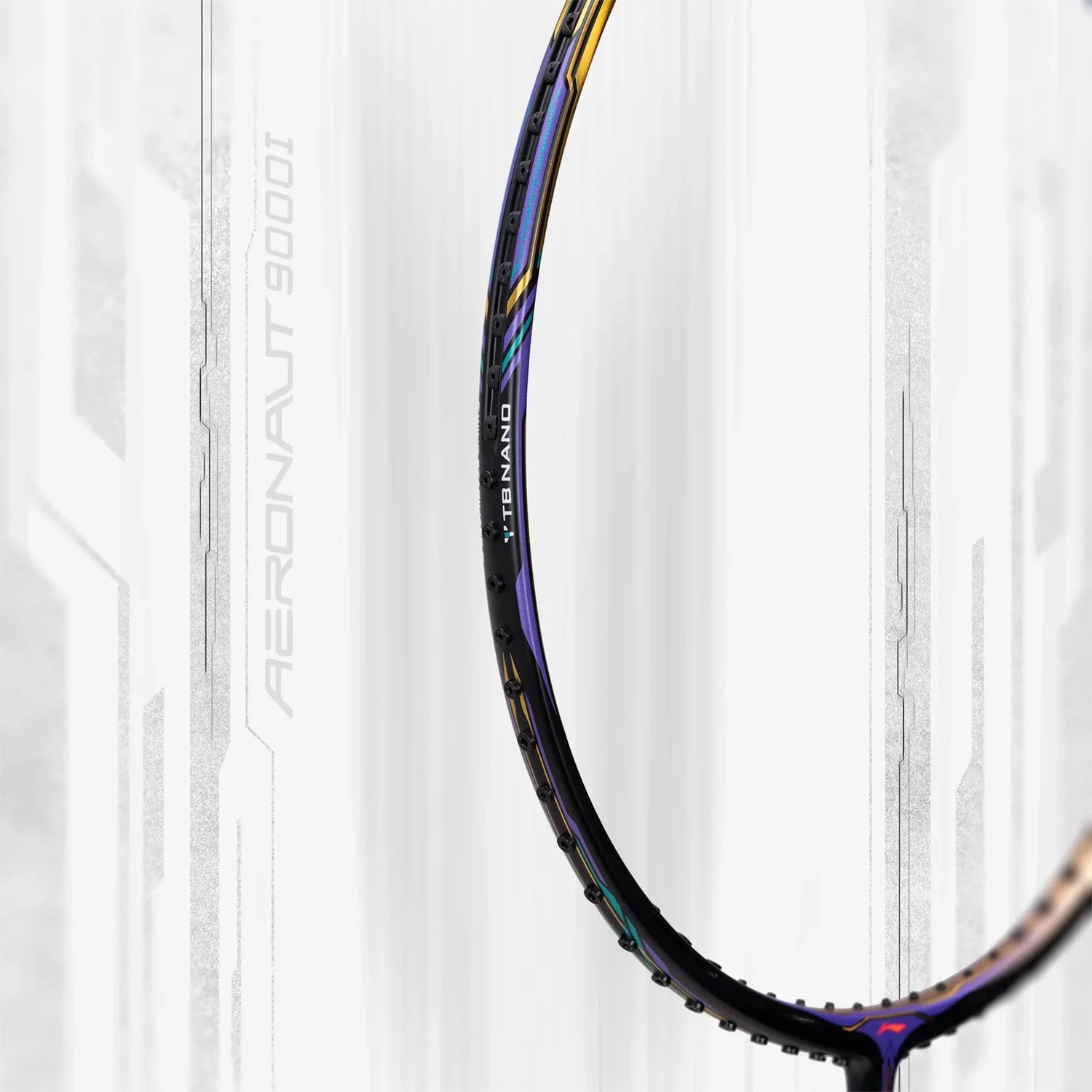 Li-Ning Aeronaut 9000 I Black/Gold Badminton Racket Unstrung - Made in China