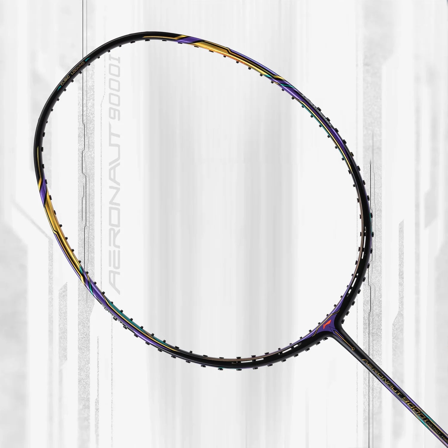 Li-Ning Aeronaut 9000 I Black/Gold Badminton Racket Unstrung - Made in China
