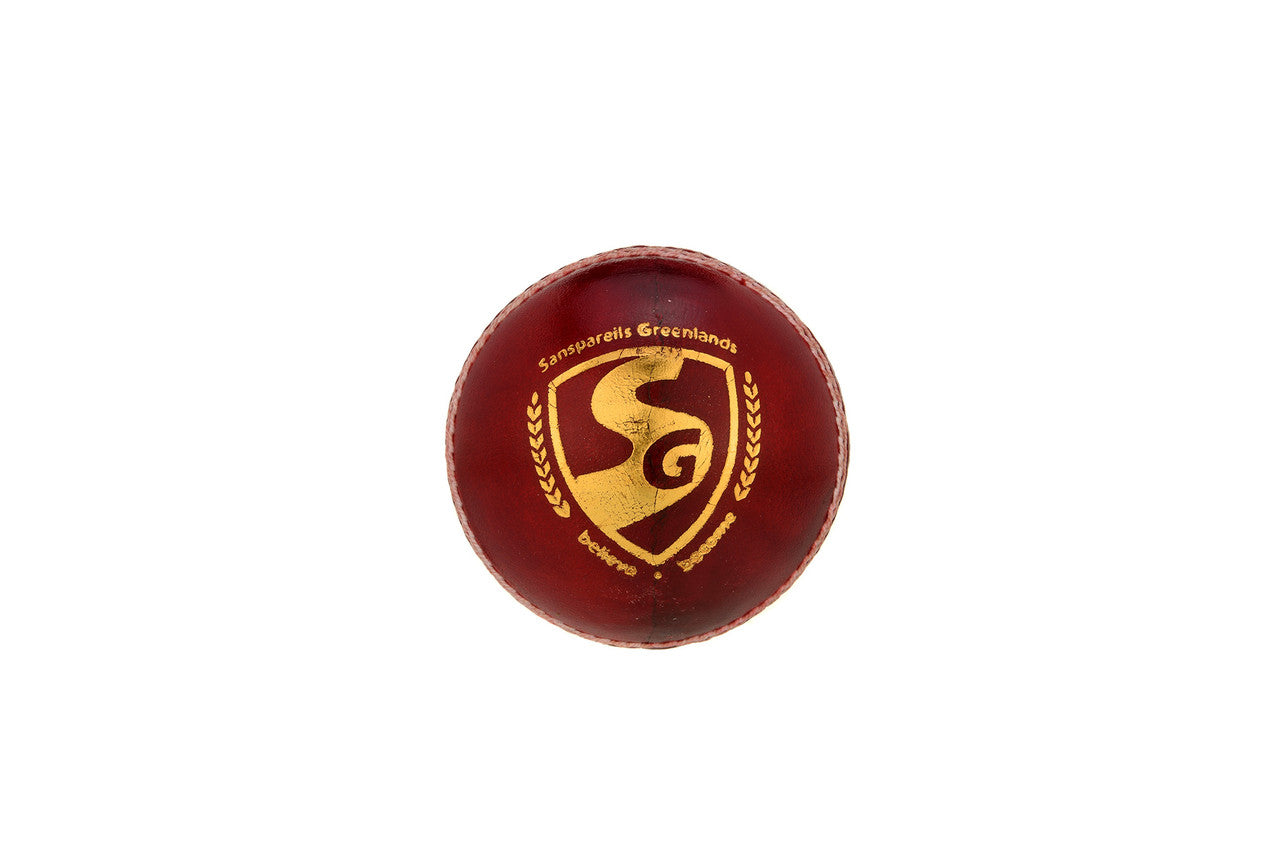 SG Club Red Cricket Ball - Youth by SG - side view - TopCricketStore