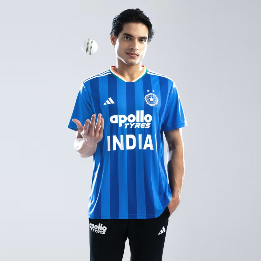 Adidas India T20 International Cricket Fan Jersey - Bright Royal Blue 2026