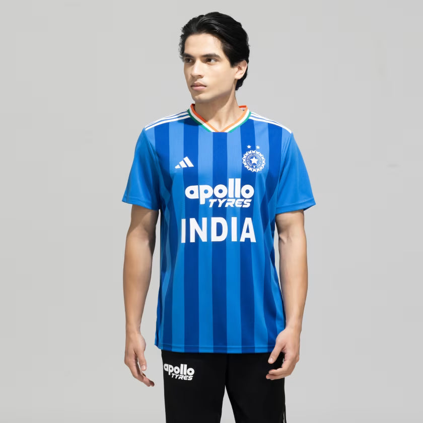 Adidas India T20 International Cricket Fan Jersey - Bright Royal Blue 2026