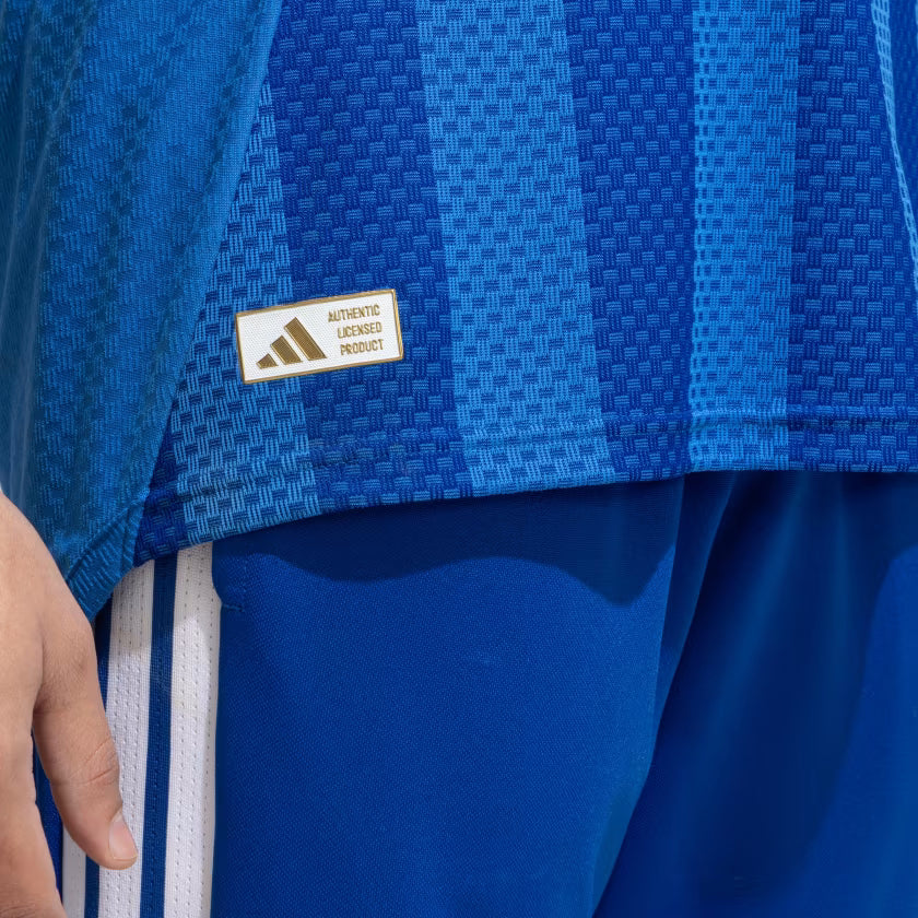 Adidas India T20 Players International Cricket Jersey - Bright Royal Blue 2026 by Adidas - in-use view - TopCricketStore