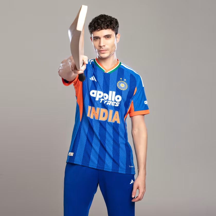 Adidas India T20 Players International Cricket Jersey - Bright Royal Blue 2026 by Adidas - view 8 - TopCricketStore