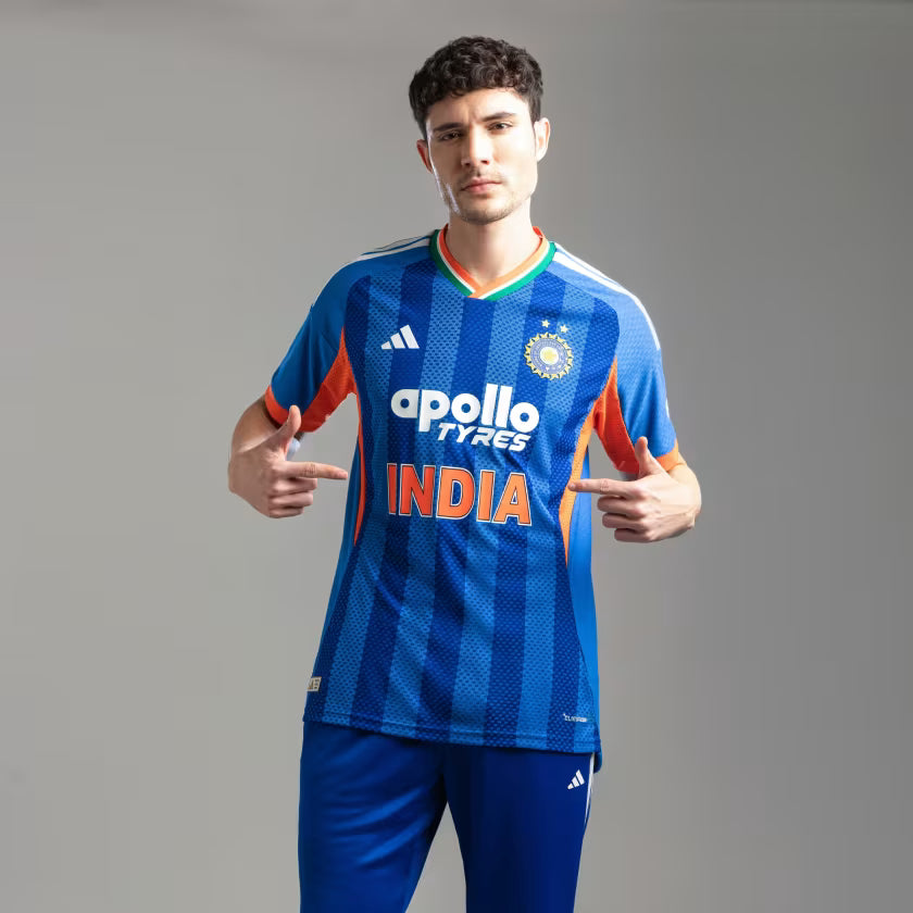 Adidas India T20 Players International Cricket Jersey - Bright Royal Blue 2026 by Adidas - view 9 - TopCricketStore