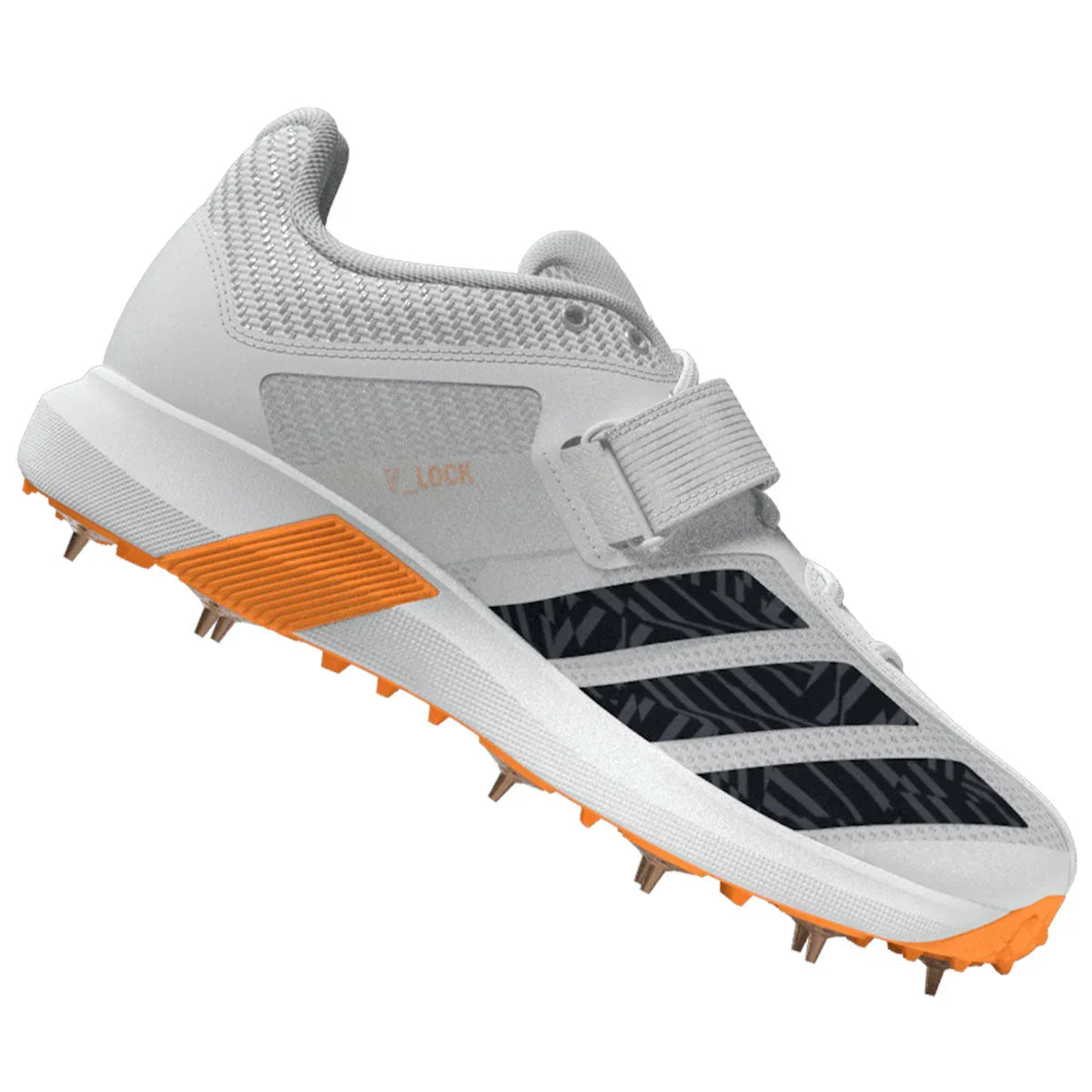 Adidas Adipower Incurza Cricket Spike Shoes – Cloud White / Aurora Onix / Lucid Tangerine Adidas