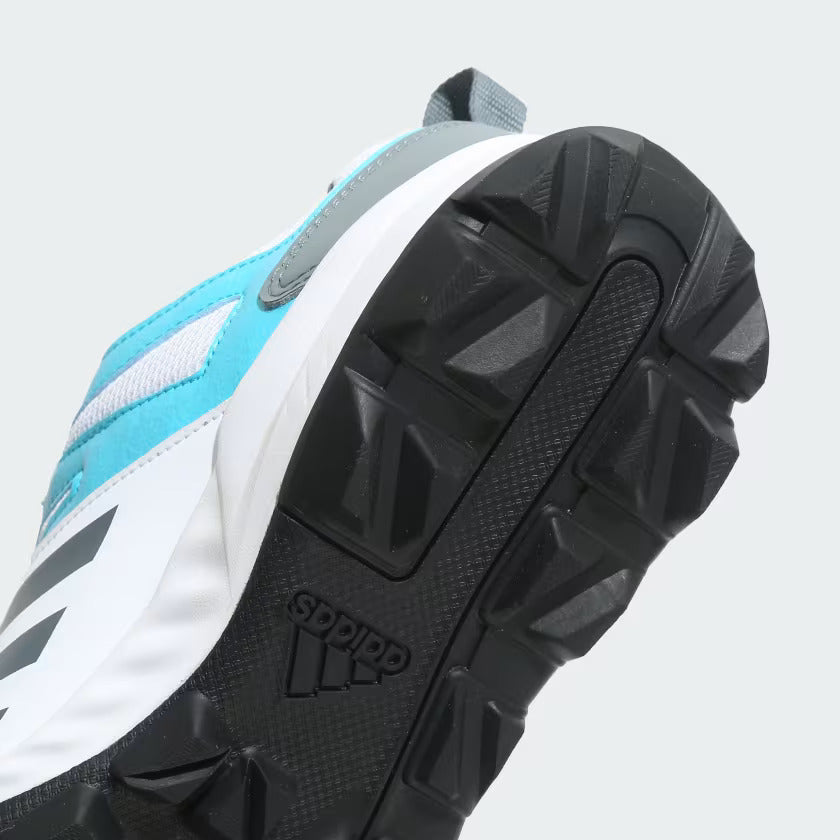 Adidas Cri RiseV2 Cloud White / Blue Oxide / Lucid Cyan Cricket Shoes