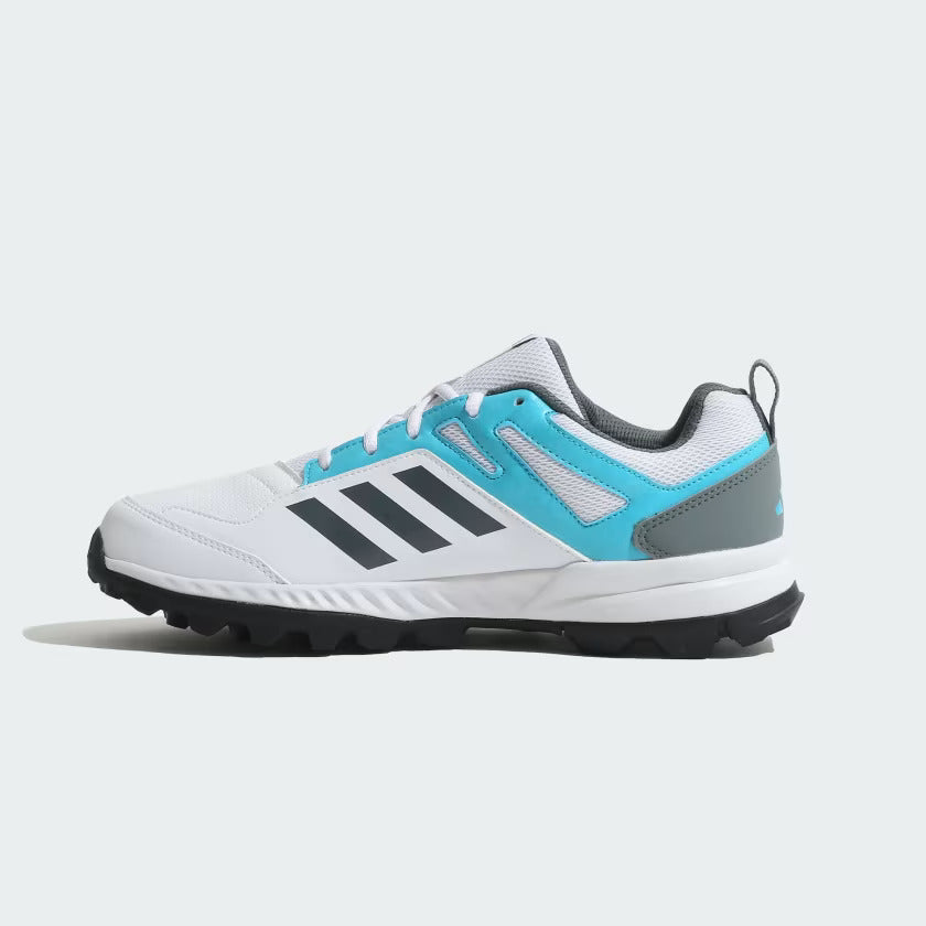 Adidas Cri RiseV2 Cloud White / Blue Oxide / Lucid Cyan Cricket Shoes