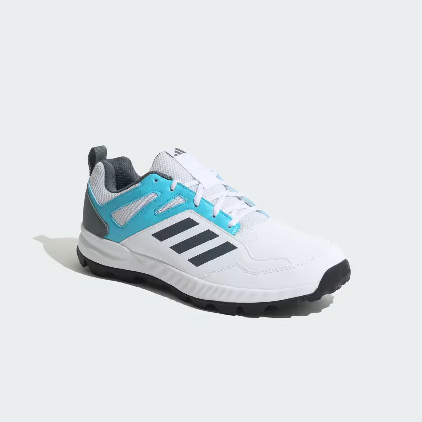 Adidas Cri RiseV2 Cloud White / Blue Oxide / Lucid Cyan Cricket Shoes