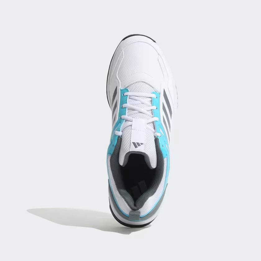 Adidas Cri RiseV2 Cloud White / Blue Oxide / Lucid Cyan Cricket Shoes