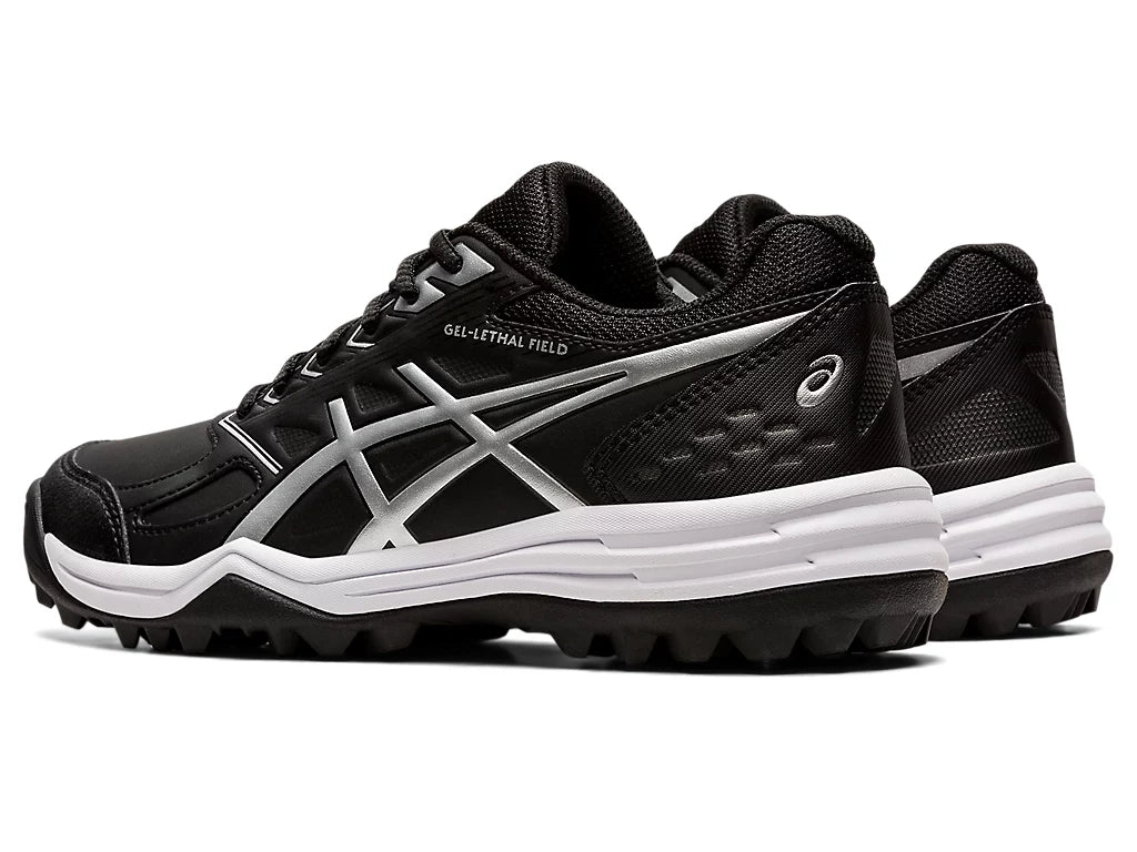 Asics Gel Lethal Field - Black/Pure Silver Cricket Shoes