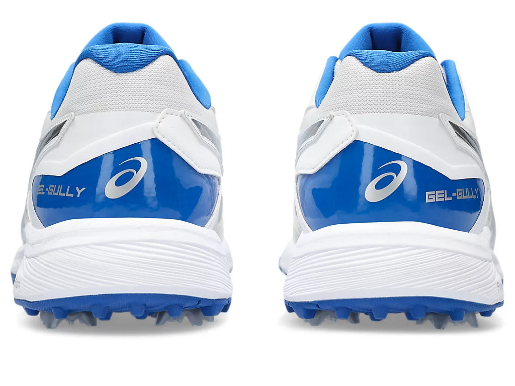 Asics GEL-GULLY 7 - White/Pure Silver Cricket Metal Spike Shoes-5-Top_Cricket_Store