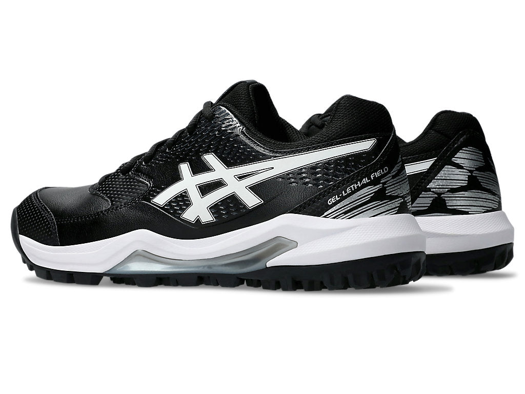 Asics Gel Lethal Field 2 - Black/White Cricket Shoes-4-Top_Cricket_Store