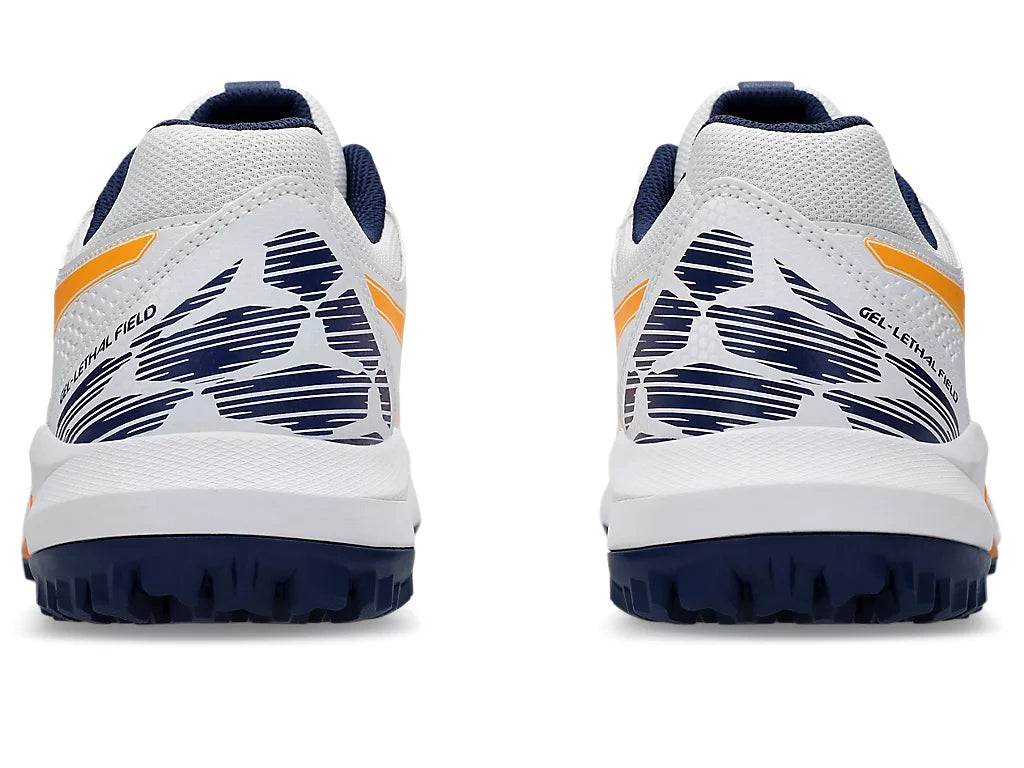 Asics Gel Lethal Field 2 - White/Stadium Orange Rubber Spike Cricket S