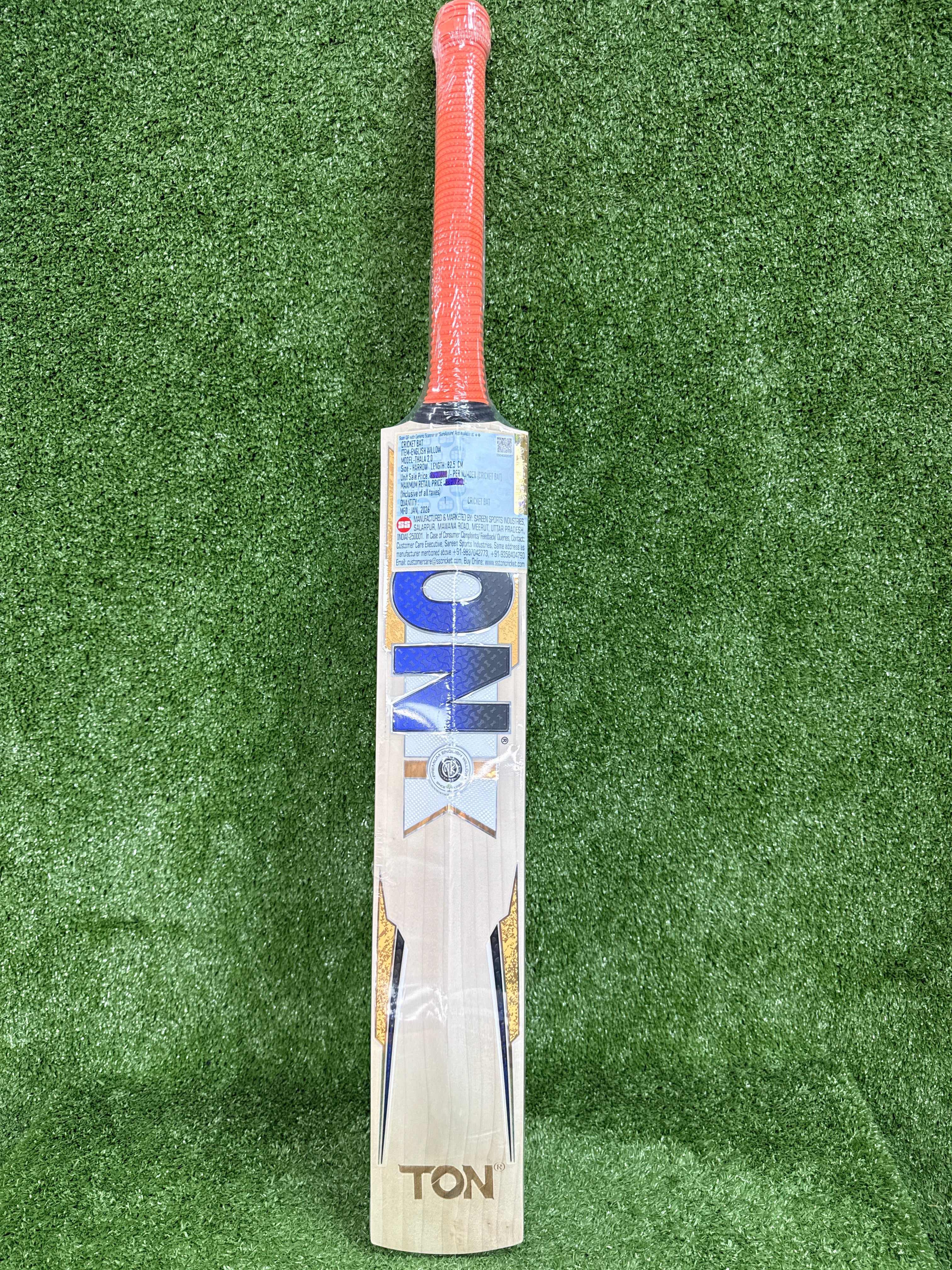 SS TON Thala 2.0 Youth English Willow Cricket Bat Harrow by SS - close-up detail - TopCricketStore