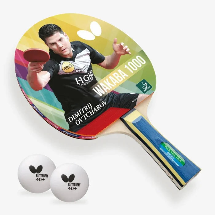 Butterfly Wakaba 1000 Table Tennis Racket with 2 Balls